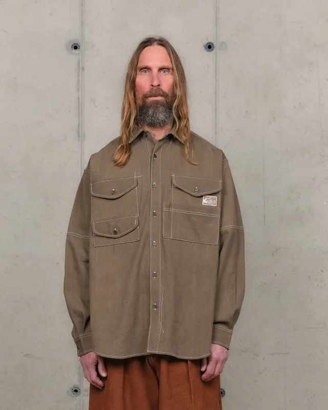 Harvest Shirt - Khaki Wonky-Wear sold by Story Mfg.