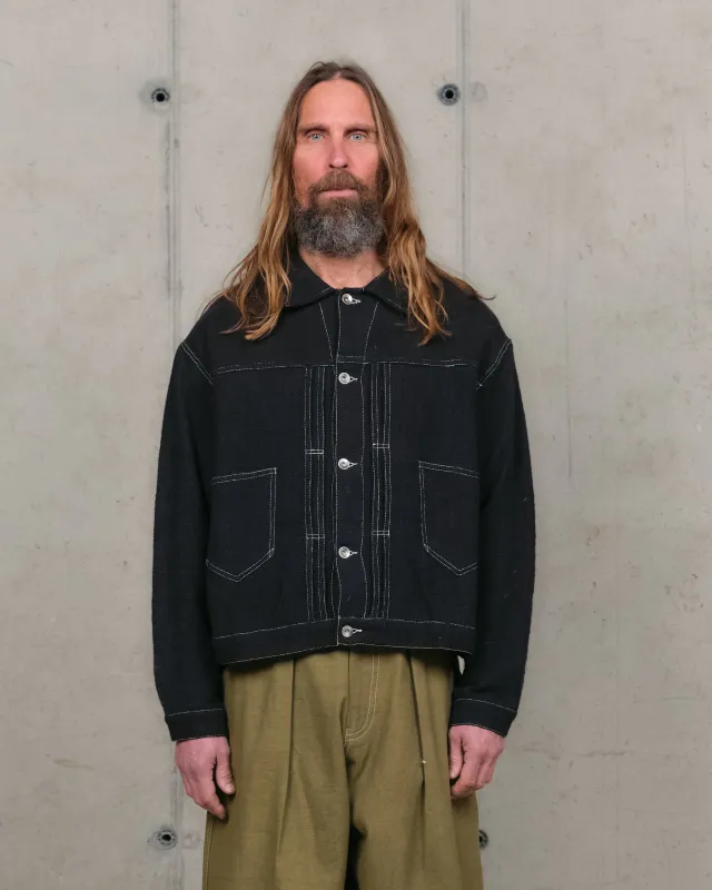 Sundae Jacket - Black Handloom sold by Story Mfg.