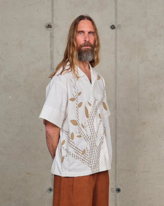 Greetings Shirt SS - Ecru Tree sold by Story Mfg.