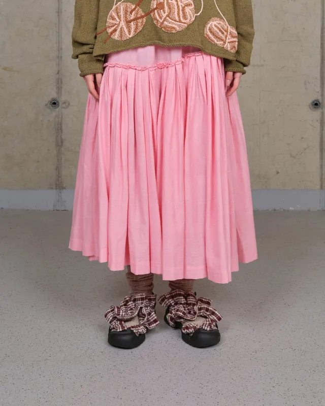 Pine Skirt - Pink Pleats sold by Story Mfg.