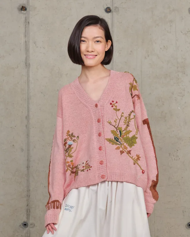 Sunwell Knit Cardigan - Pink Diggin' The Earth sold by Story Mfg.