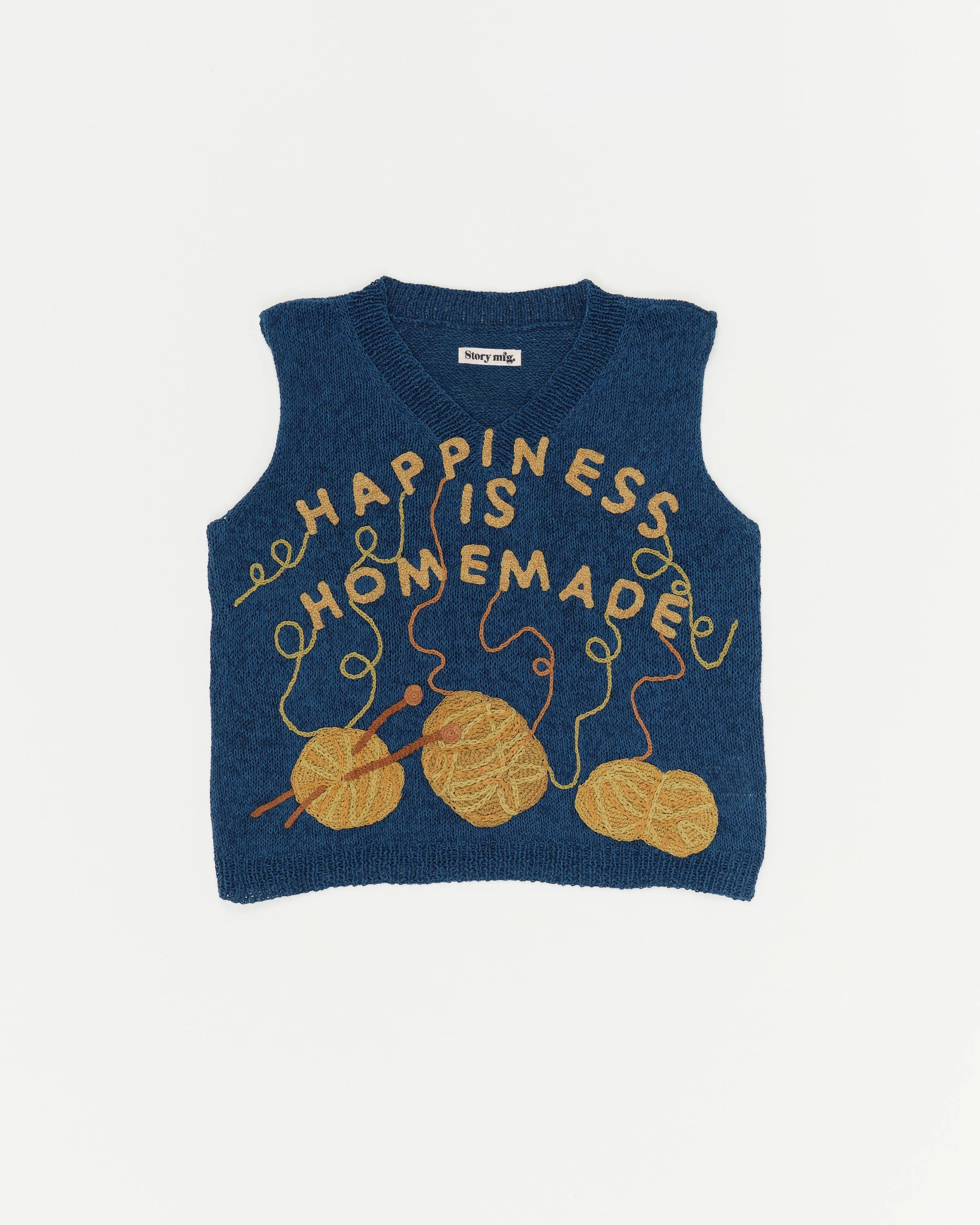 Party Knit Vest - Indigo Homemade sold by Story Mfg. product image thumbnail 3