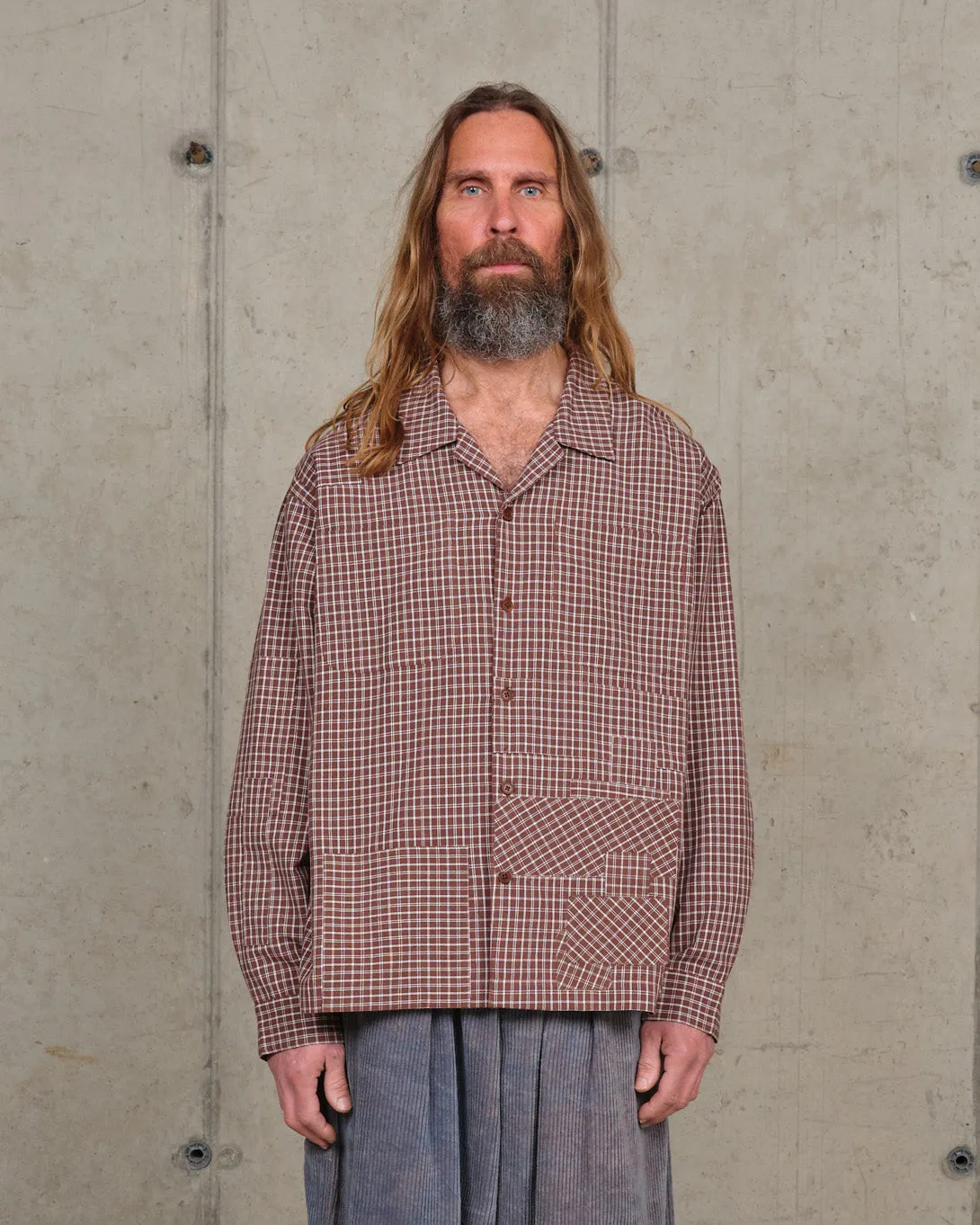 PA Shirt LS - Brown Check sold by Story Mfg.