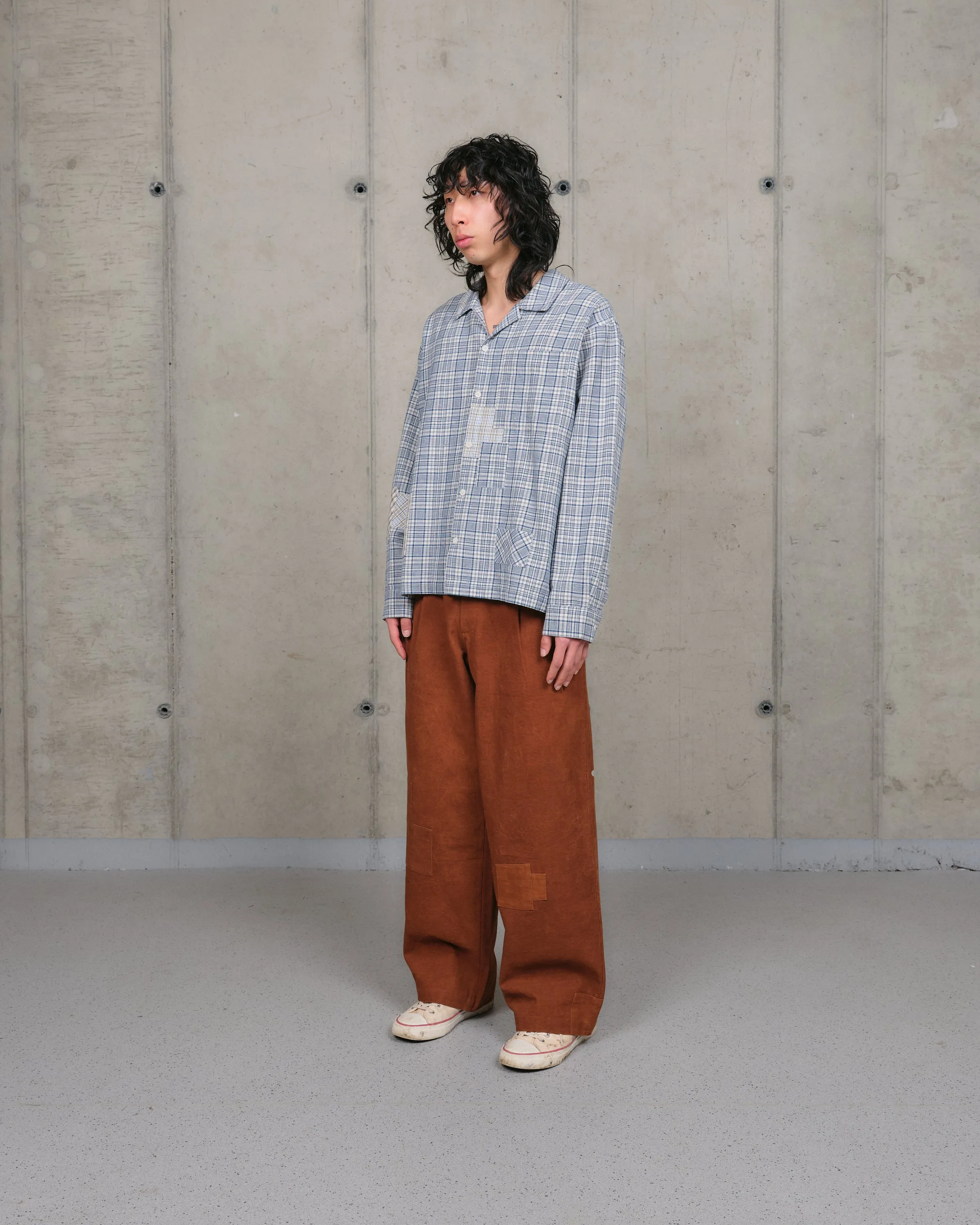 Greetings Shirt LS - Indigo Check Picnic sold by Story Mfg. product image thumbnail 4