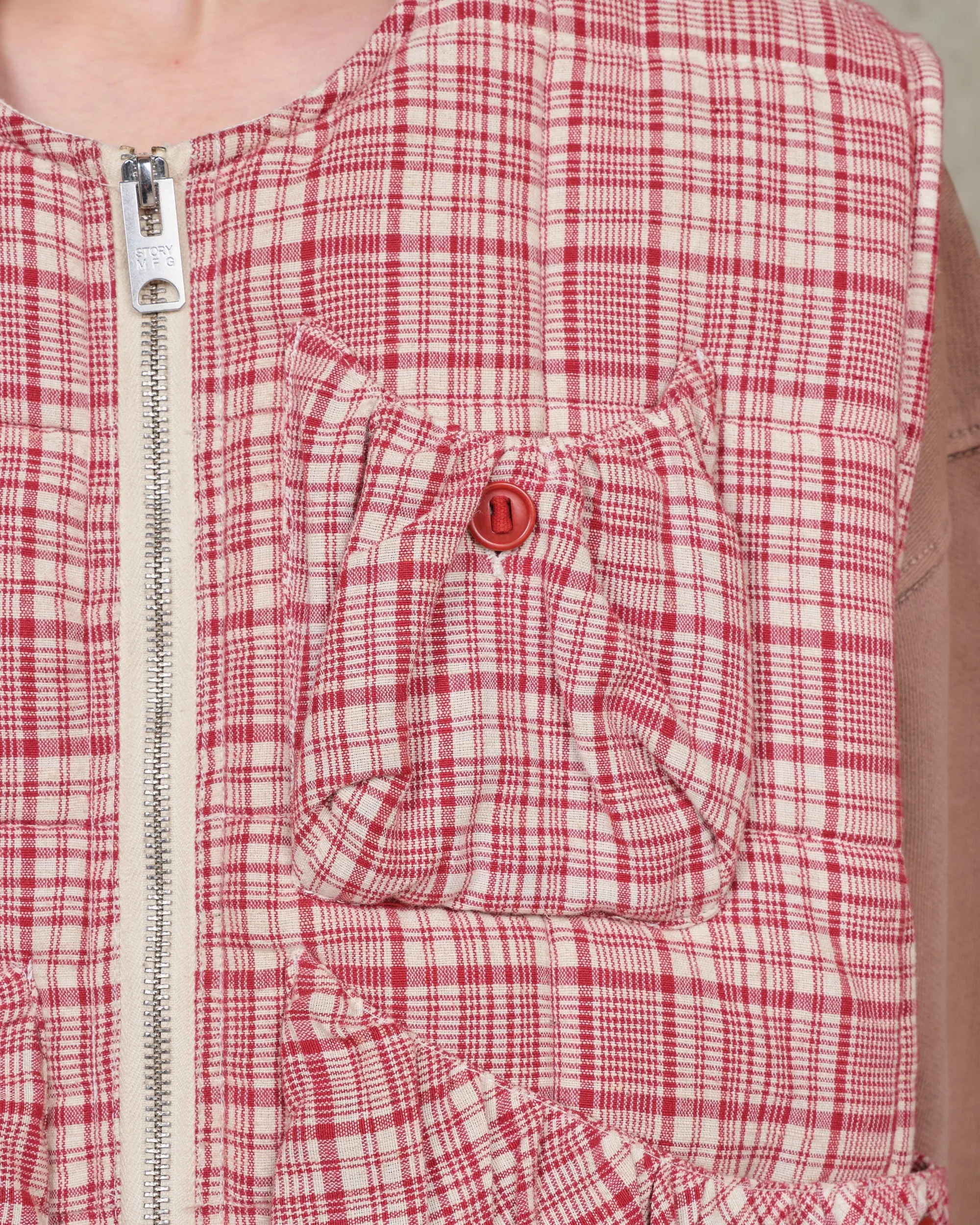 Girolle Vest - Red Check sold by Story Mfg. product image thumbnail 5