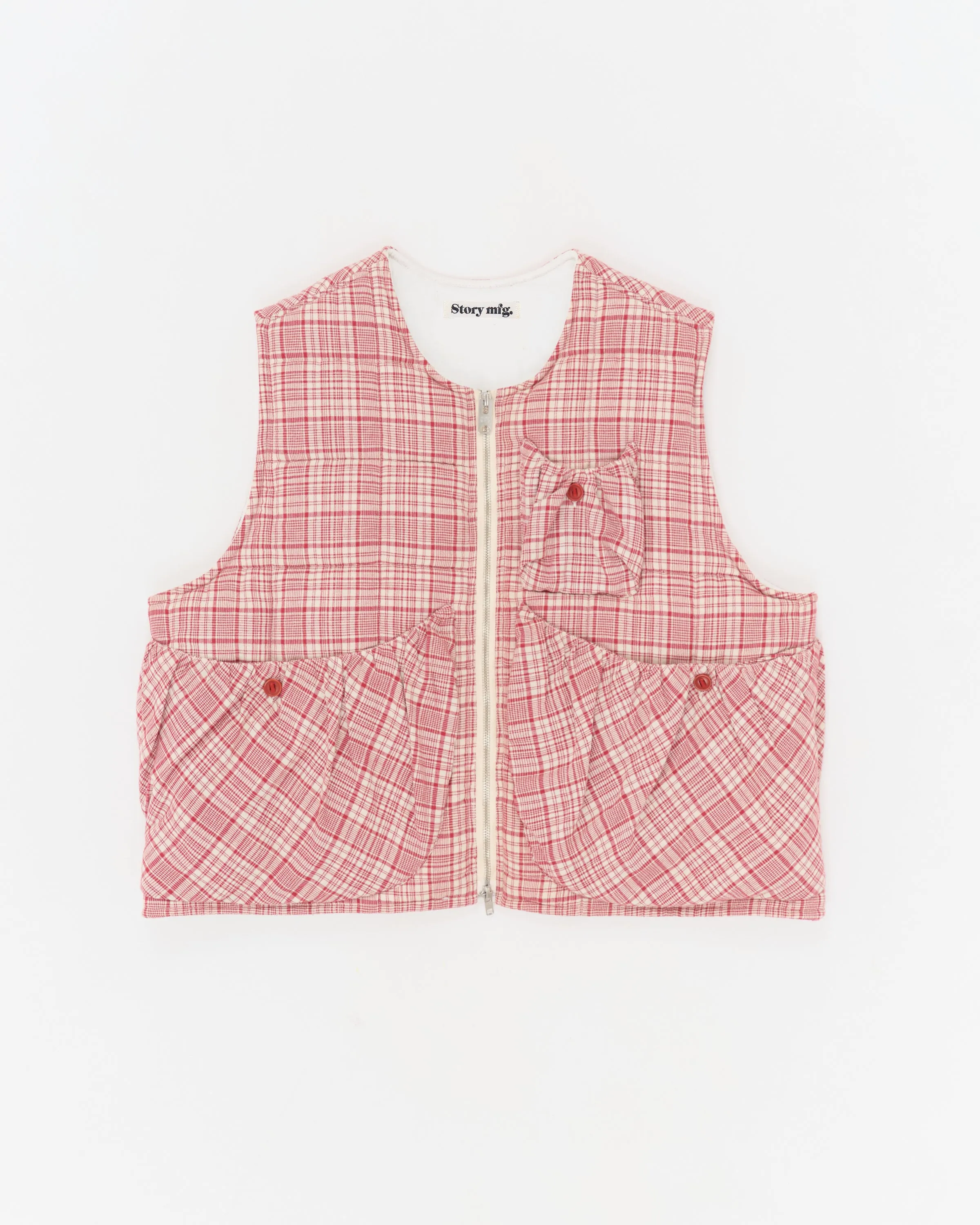 Girolle Vest - Red Check sold by Story Mfg. product image thumbnail 3