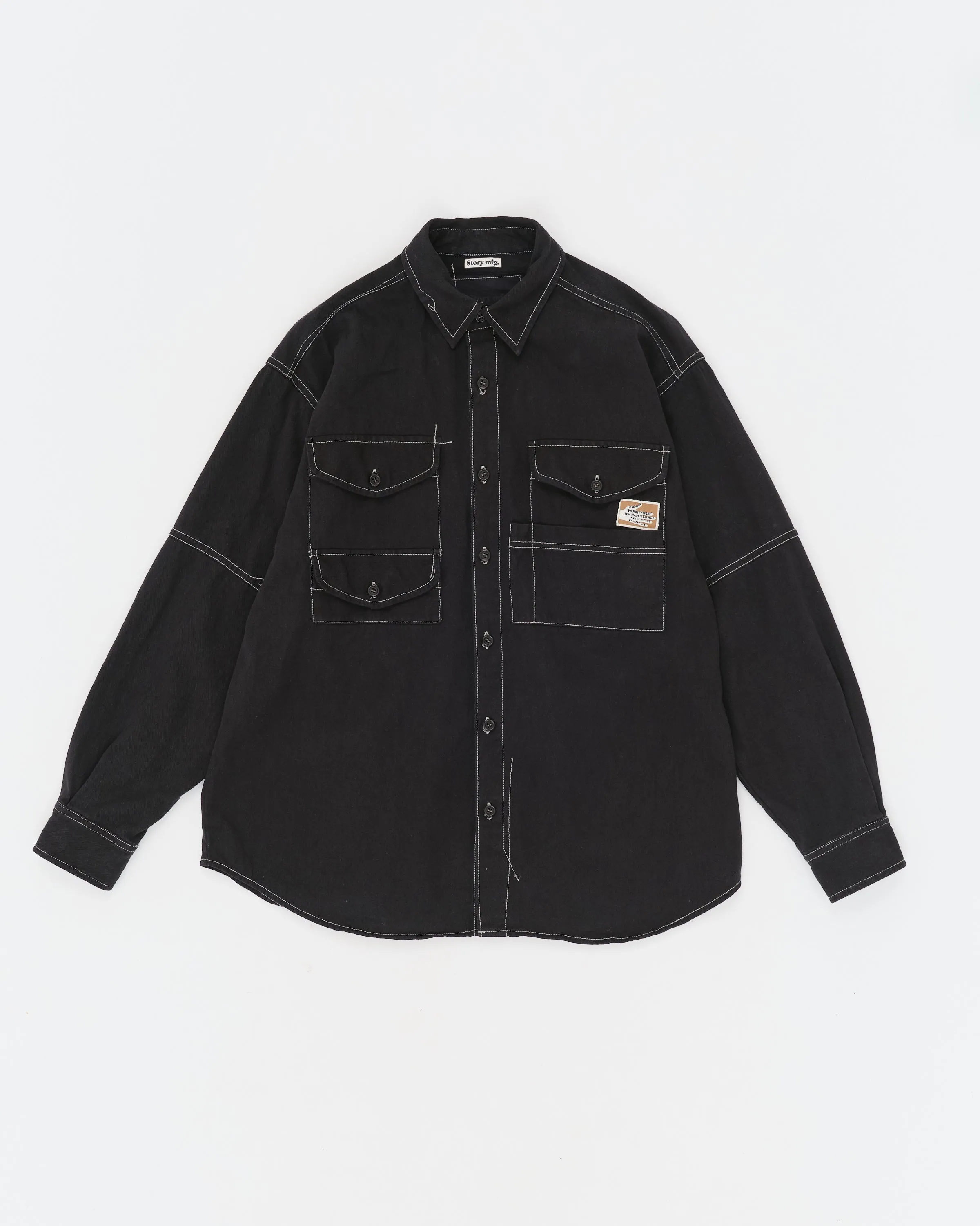 Harvest Shirt - Black Wonky-Wear sold by Story Mfg. product image thumbnail 3