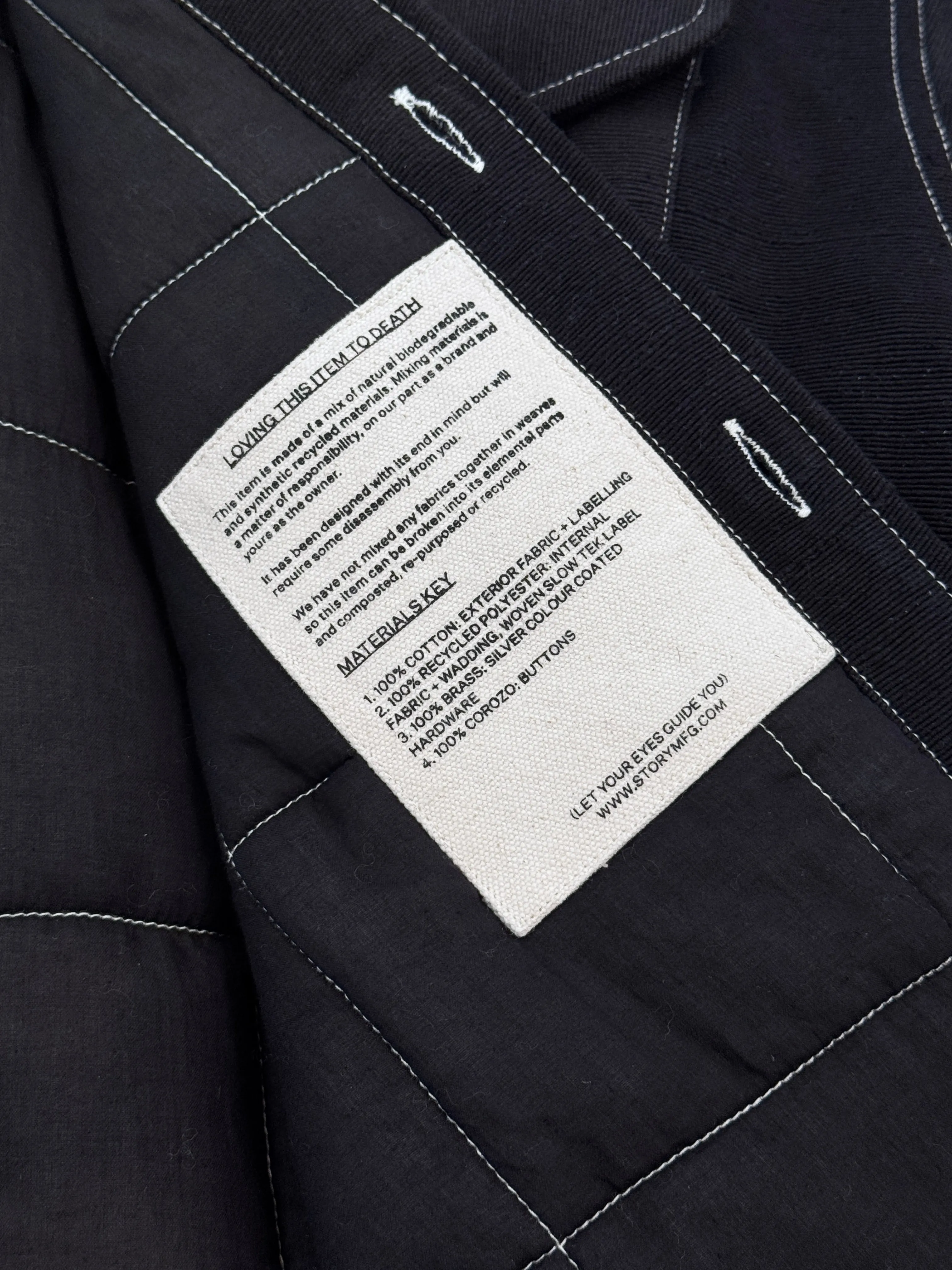 Harvest Jacket - Black Scarecrow sold by Story Mfg. product image thumbnail 5