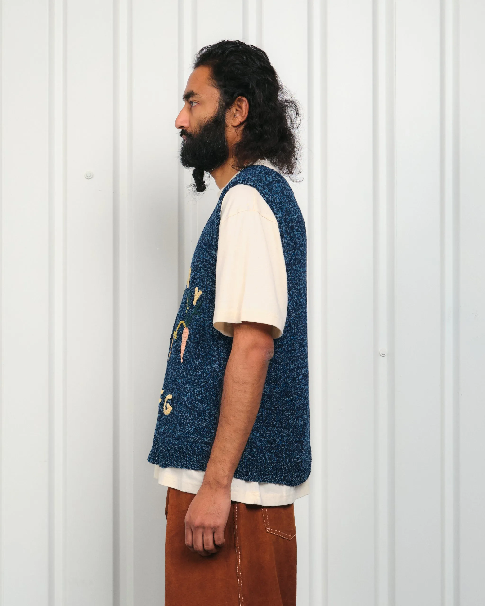 Party Knit Vest - Indigo Carrots sold by Story Mfg. product image thumbnail 4