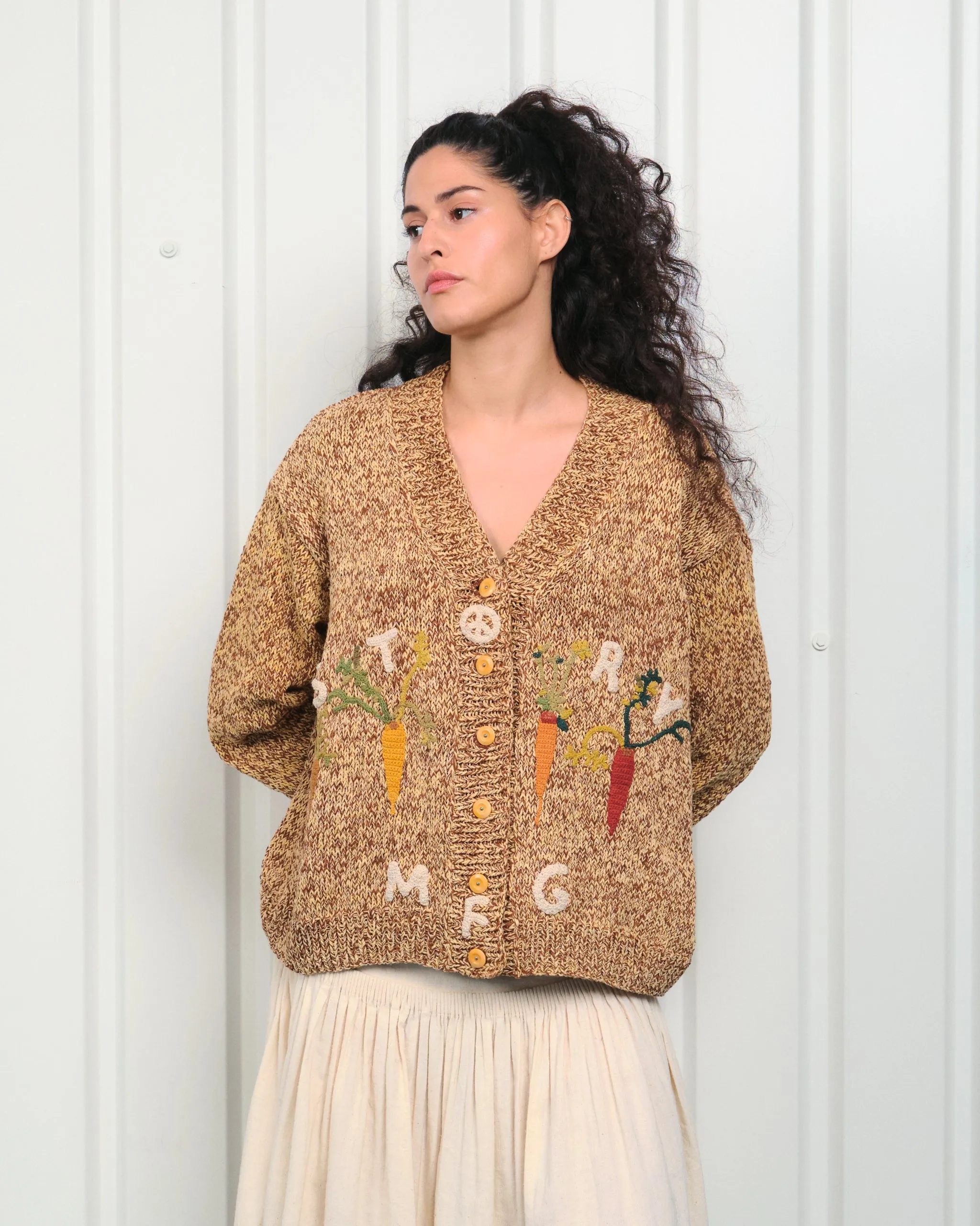 Bulb Knit Cardigan - Jackfruit Carrots sold by Story Mfg.