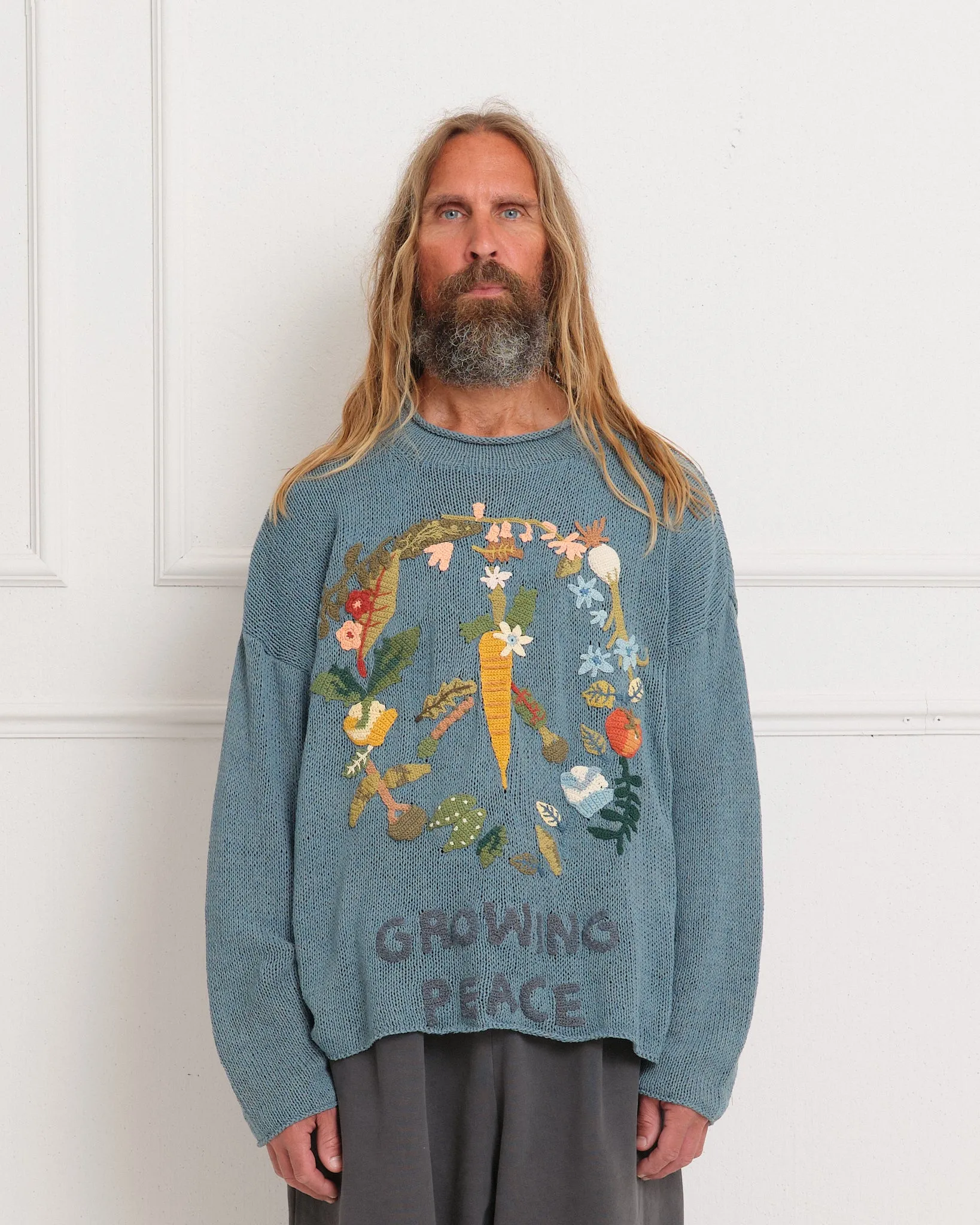 Twinsun Knit Rollneck - Purple Growing Peace sold by Story Mfg.