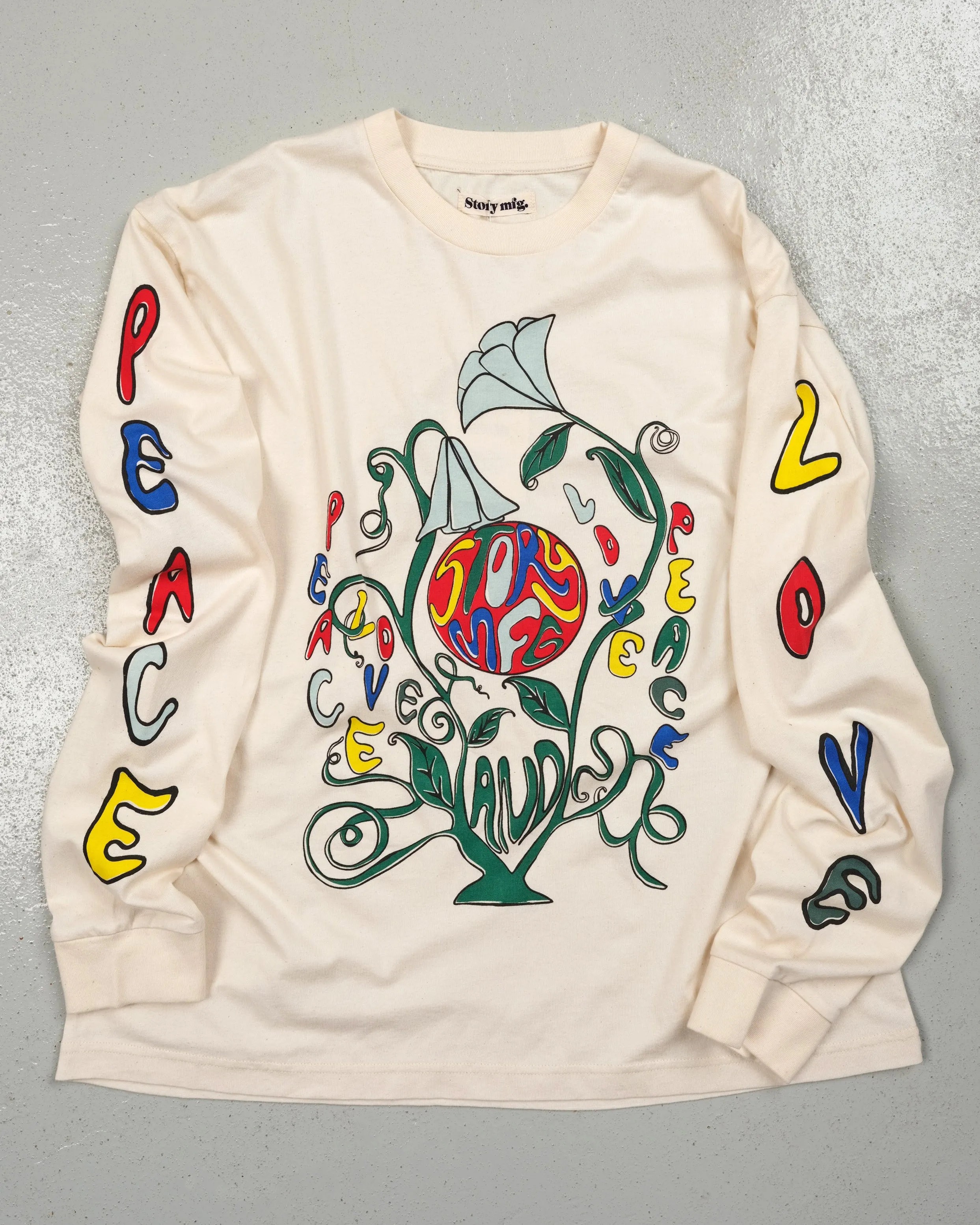 Grateful Tee LS - Peace Plant sold by Story Mfg. product image thumbnail 3