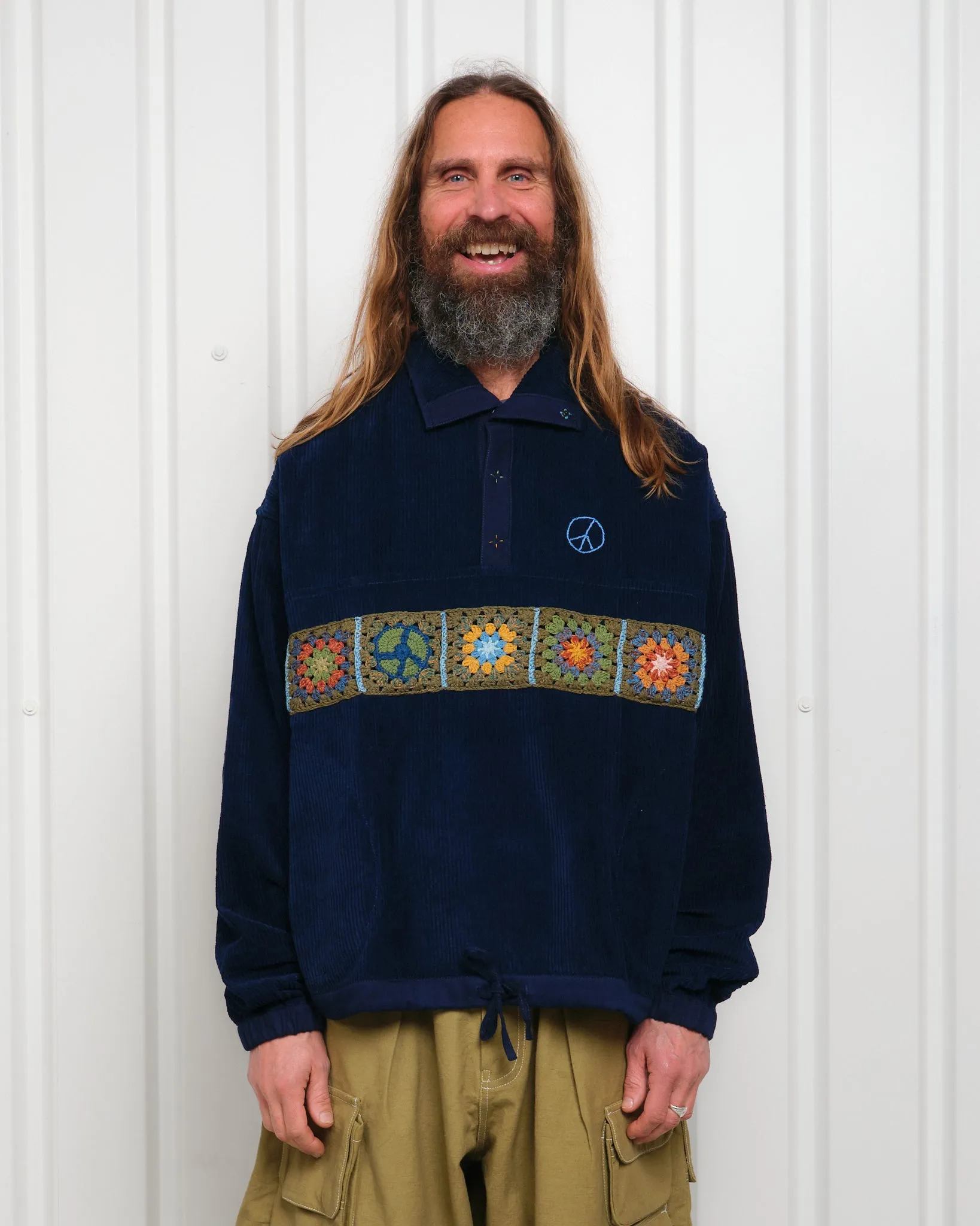 Polite Pullover - Indigo Corduroy sold by Story Mfg.