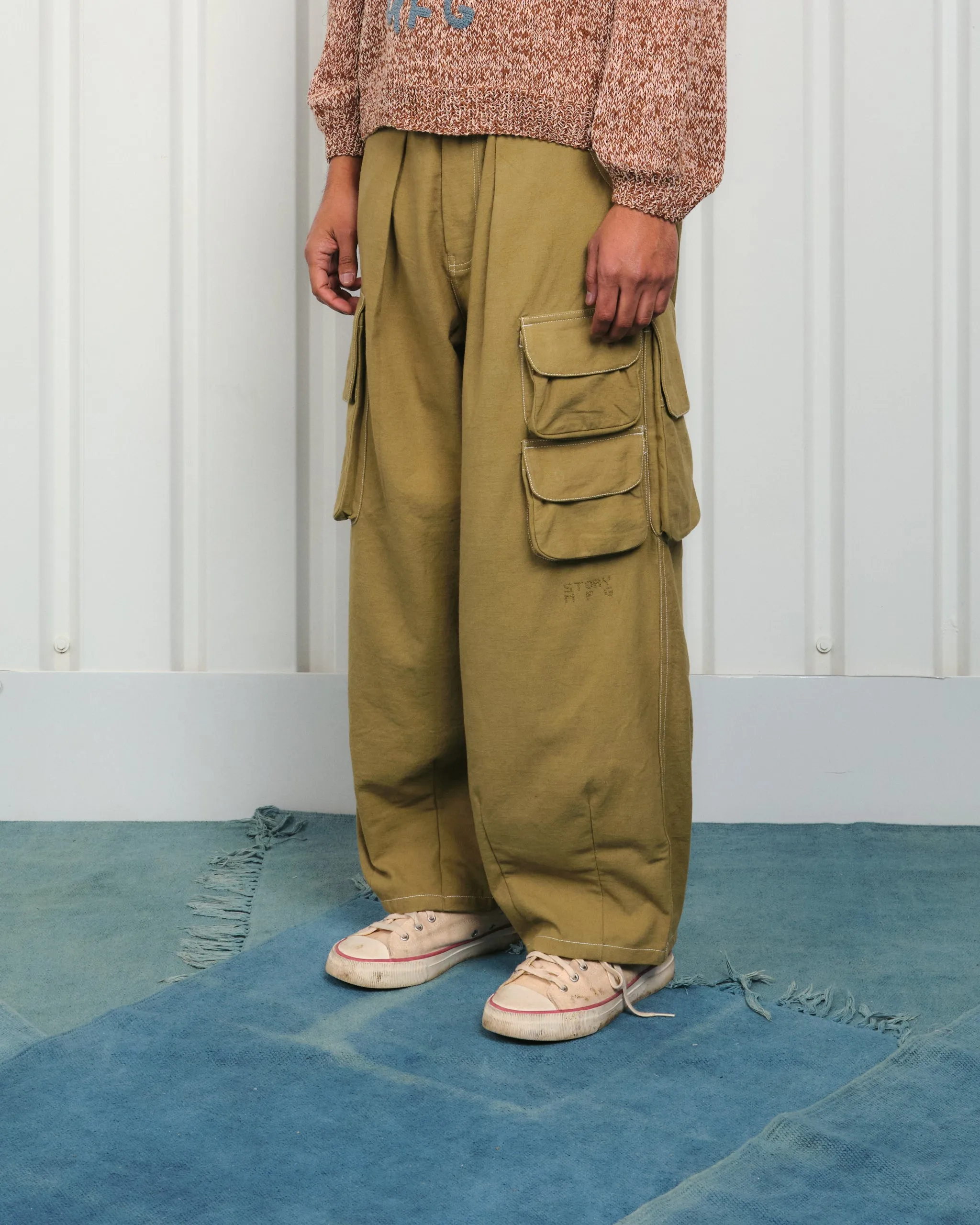 Forager Pants - Olive Contrast Slub sold by Story Mfg.