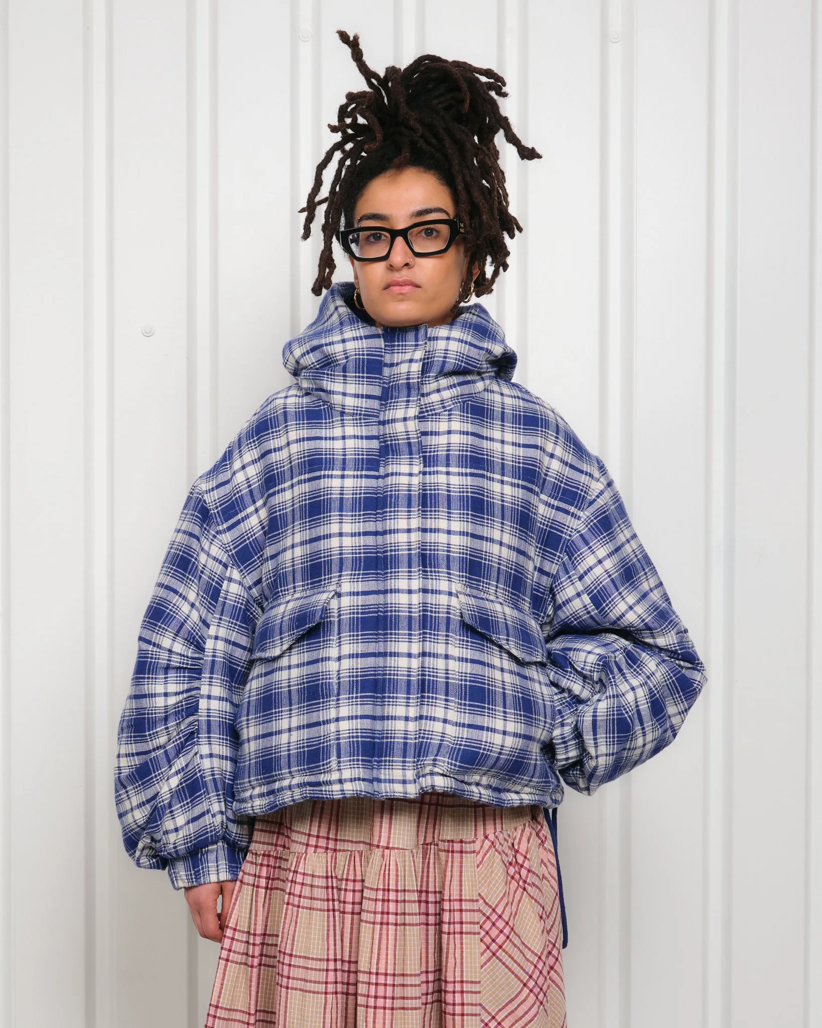 Fable Jacket - Indigo Check Handloom sold by Story Mfg.