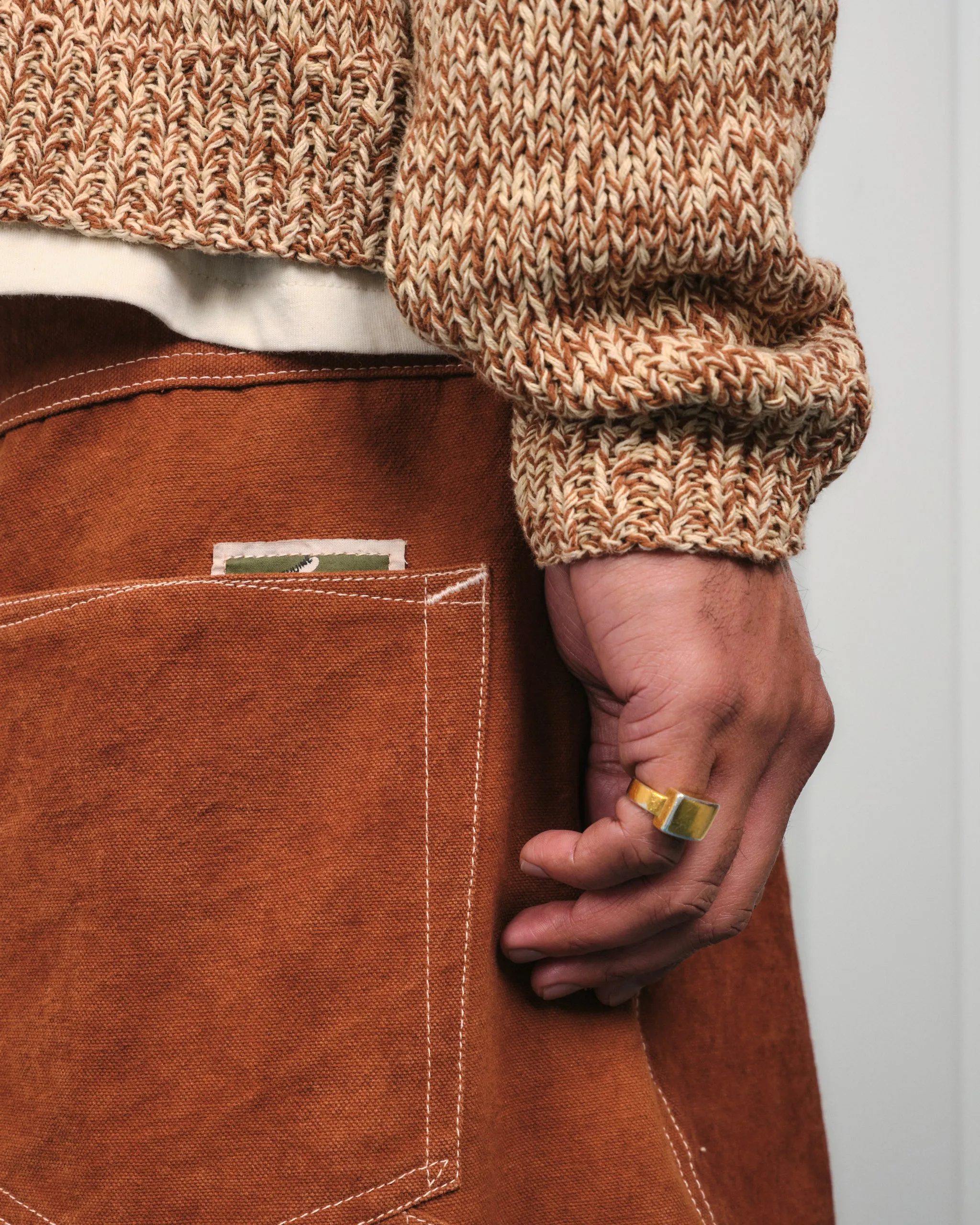 Lush Carpenter Shorts - Brown Wonky-Wear sold by Story Mfg. product image thumbnail 5