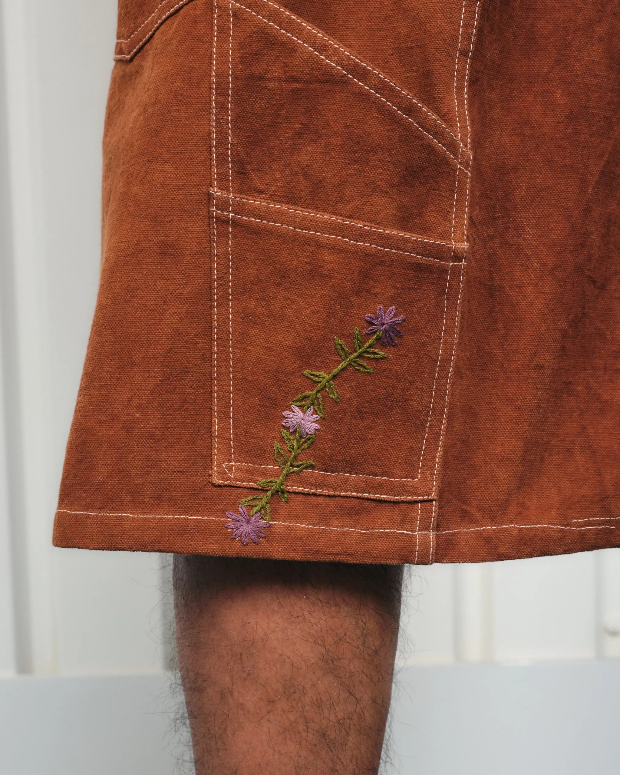 Lush Carpenter Shorts - Brown Wonky-Wear sold by Story Mfg. product image thumbnail 4