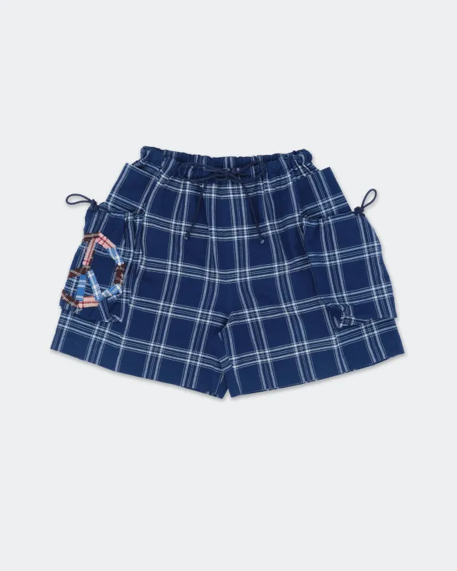 Salt Shorts - Checked Peace Patchwork made by Story Mfg.