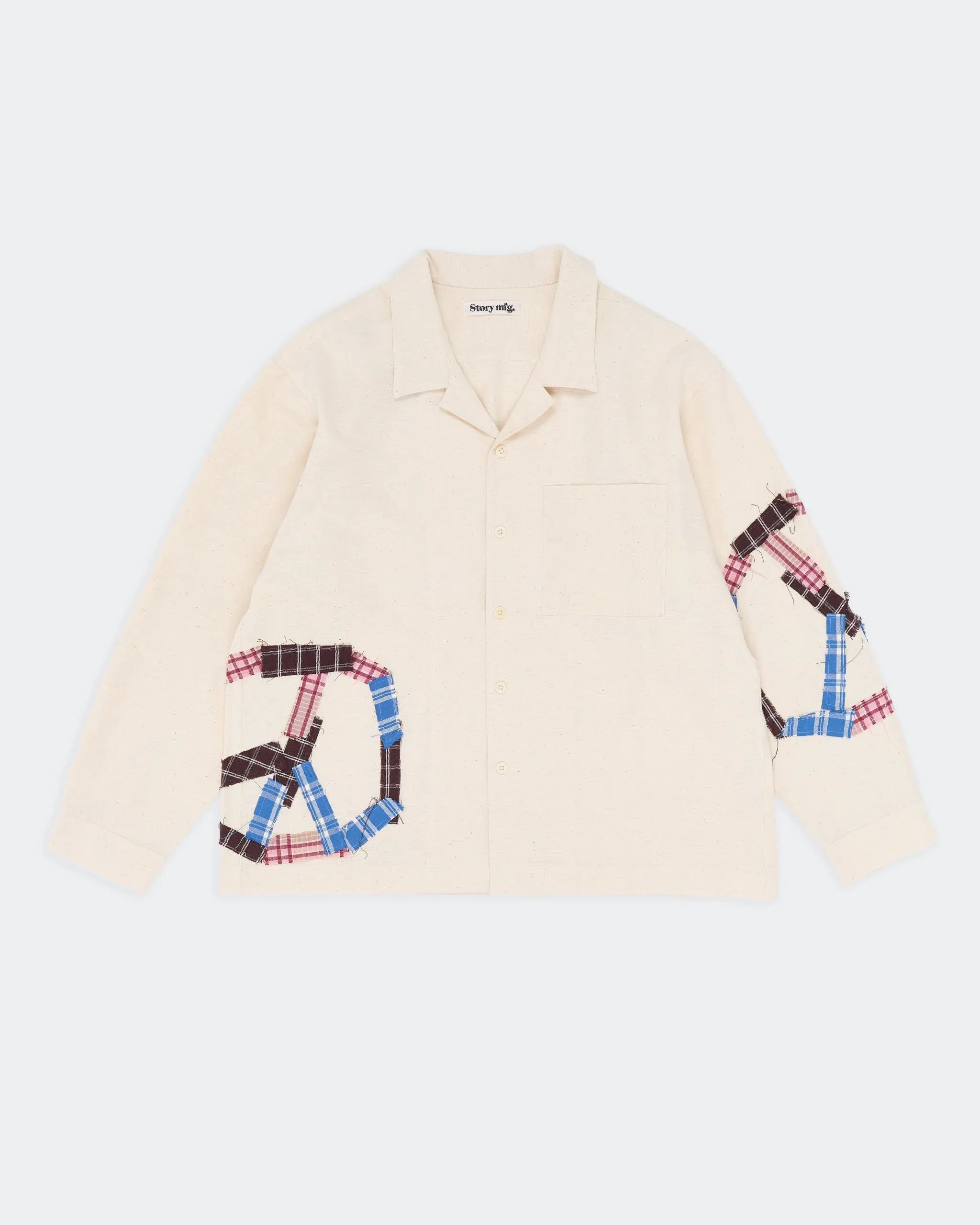 Greetings Shirt LS - Peace Patchwork sold by Story Mfg. product image thumbnail 2