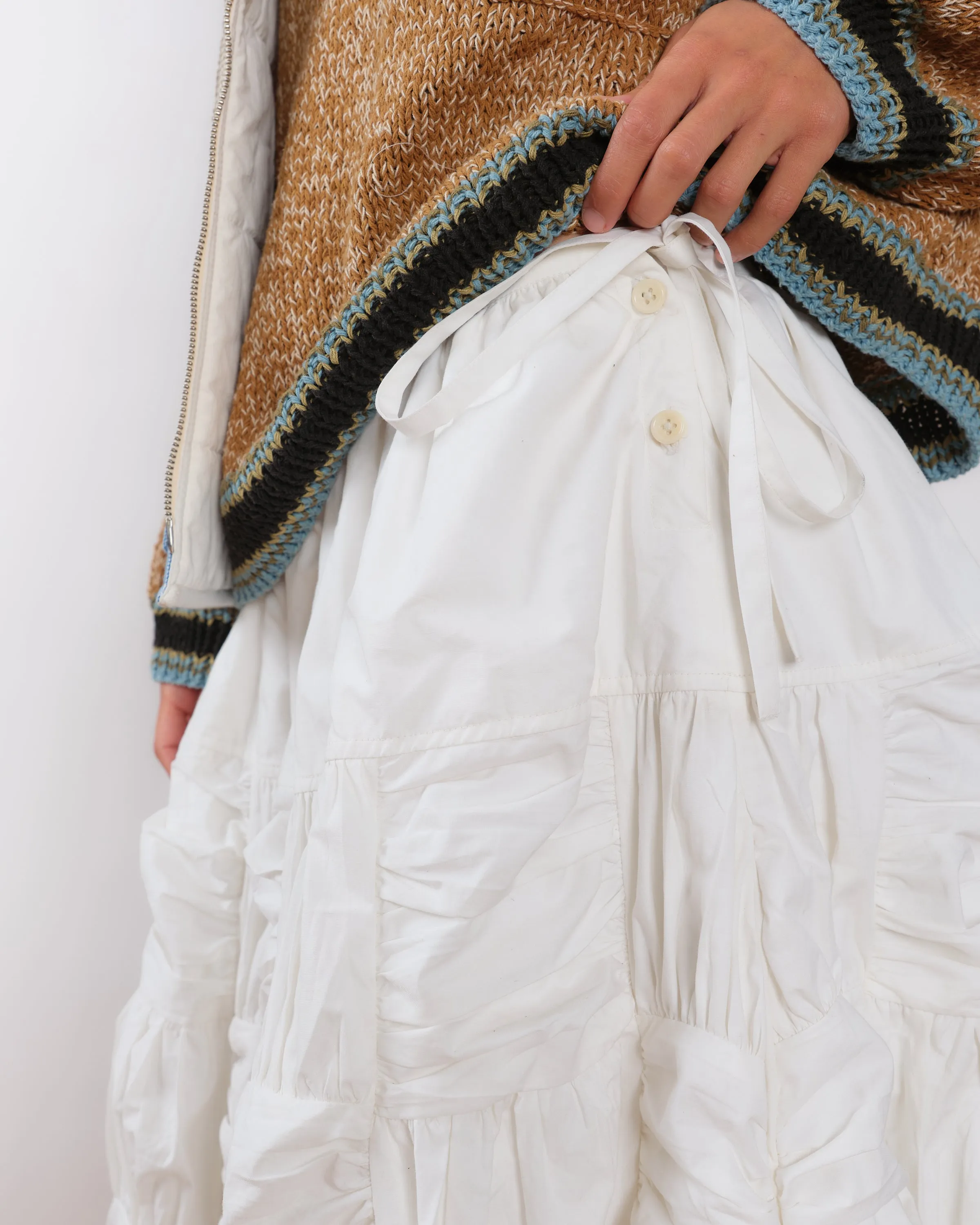 Foxglove Skirt - Ecru Interstellar Patchwork sold by Story Mfg. product image thumbnail 4