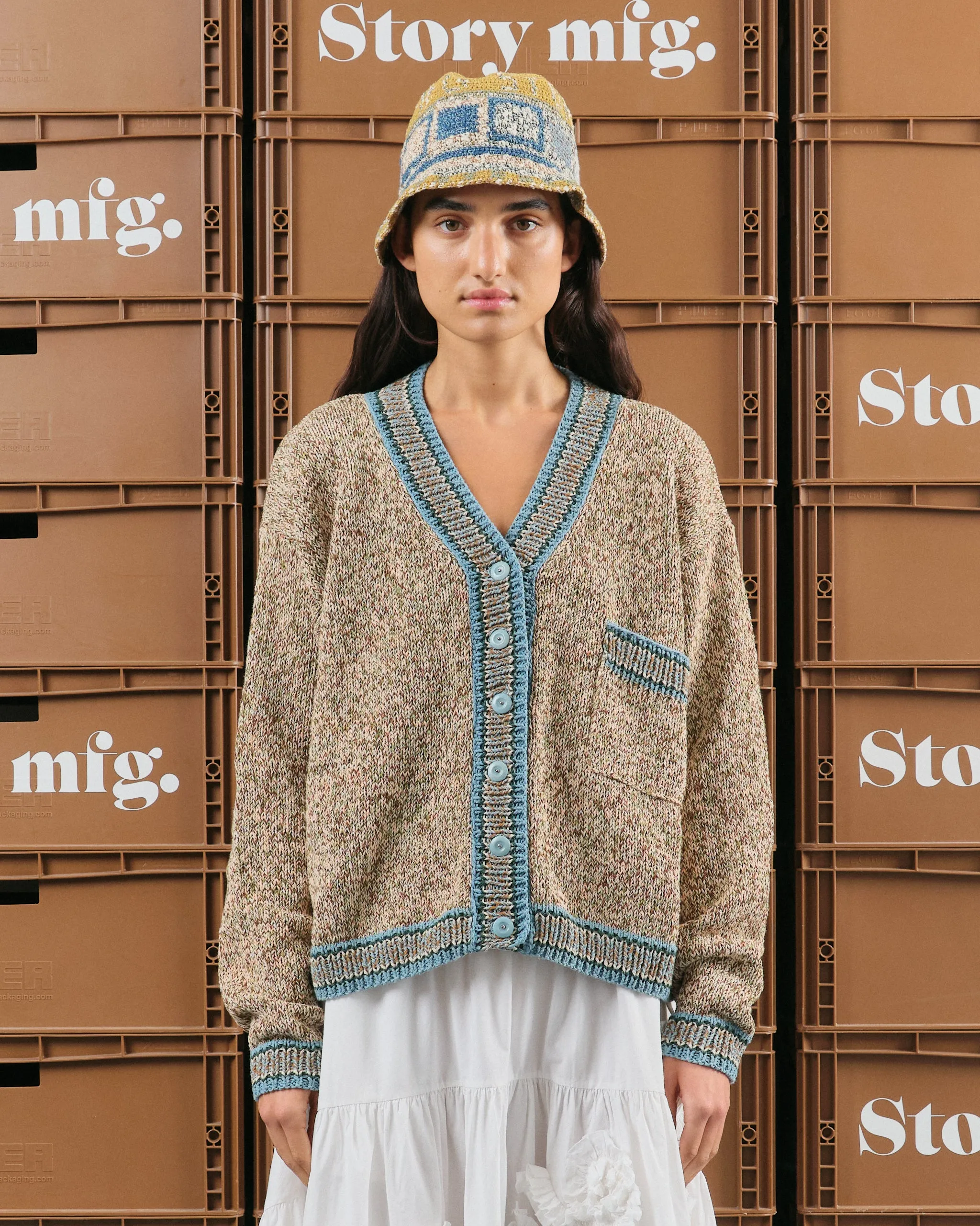 Bulb Knit Cardigan - Dust sold by Story Mfg.