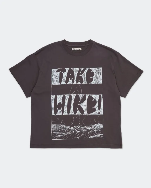 Grateful Tee SS - Charcoal Take A Hike made by Story Mfg.
