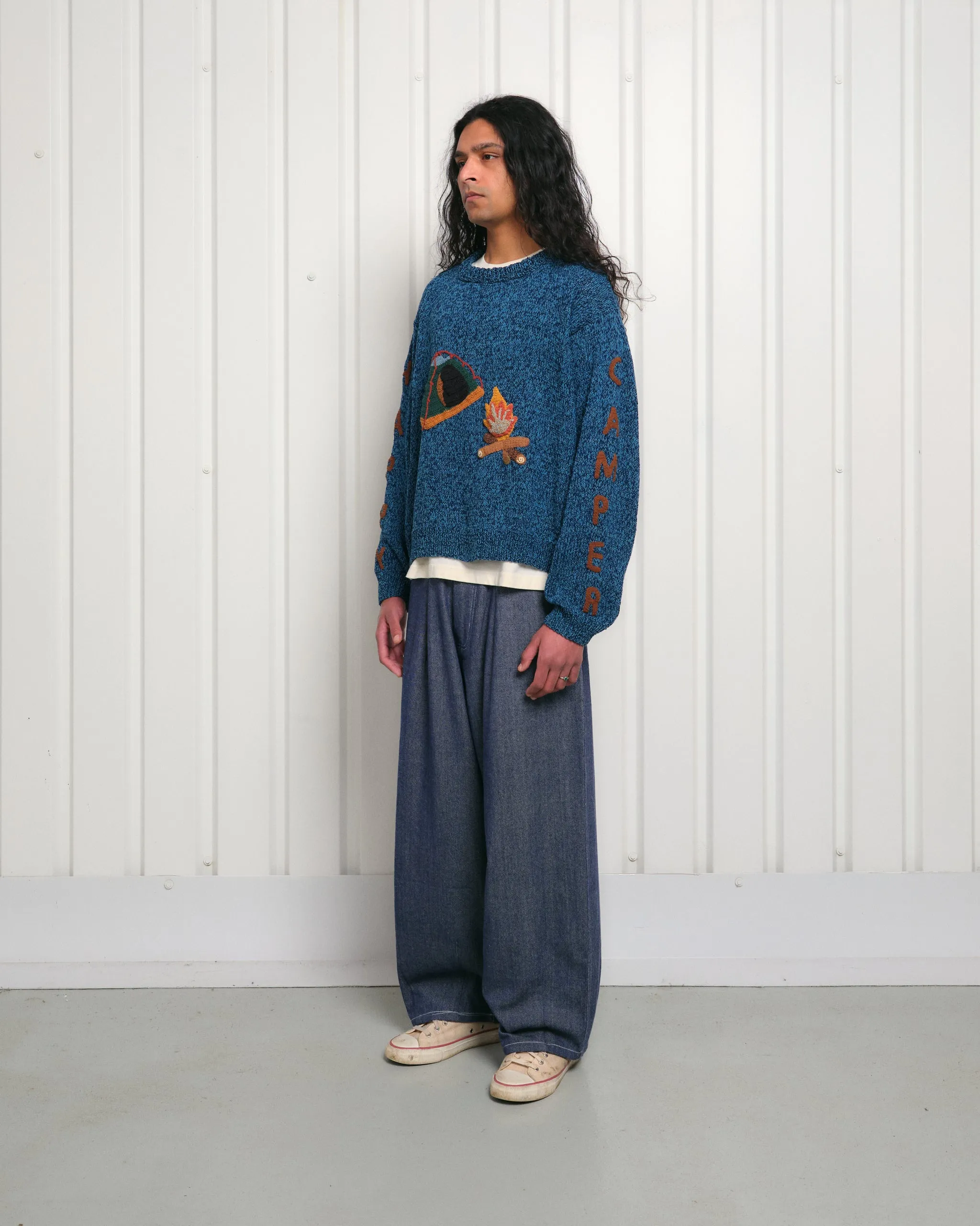 Piper Knit Jumper - Happy Camper Indigo sold by Story Mfg. product image thumbnail 4