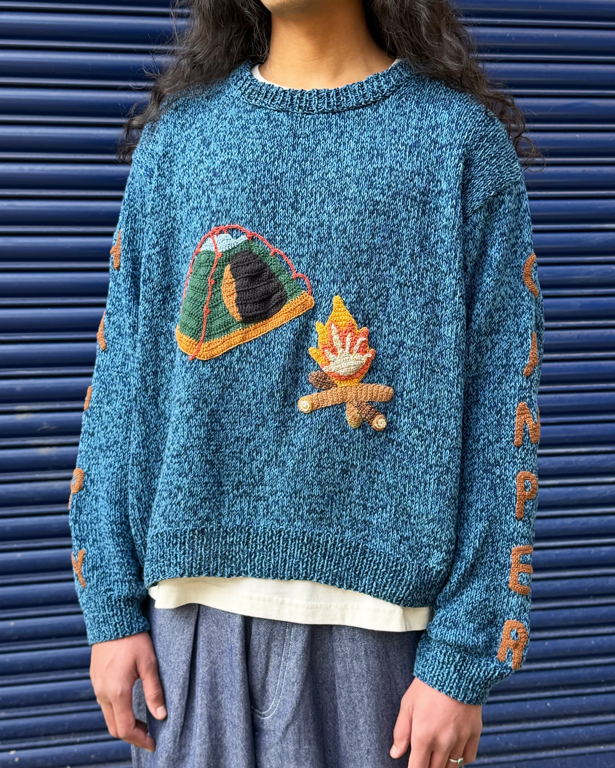 Piper Knit Jumper - Happy Camper Indigo sold by Story Mfg. product image thumbnail 5