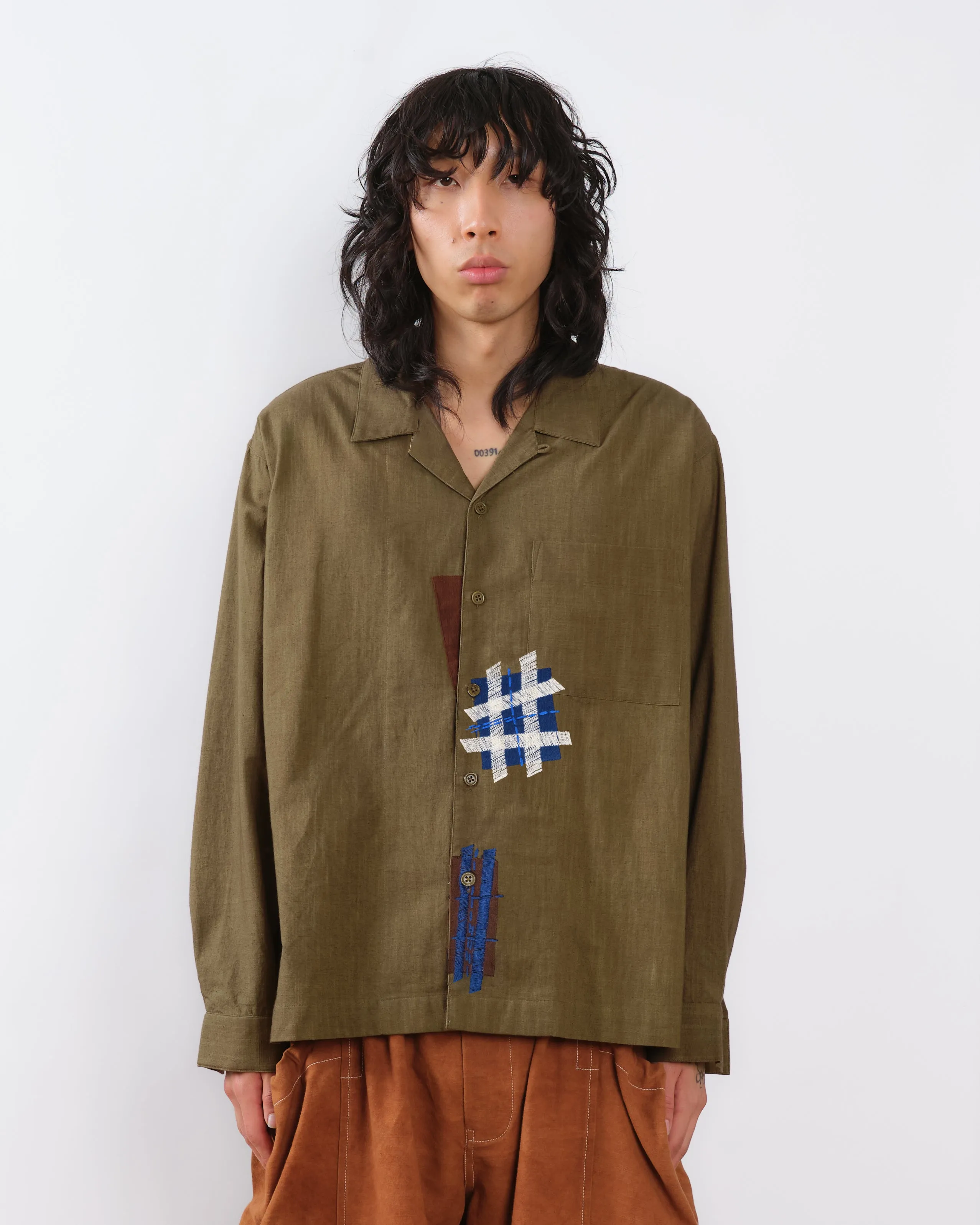 Uniform Shirt LS - Olive Patched Up sold by Story Mfg. product image thumbnail 2