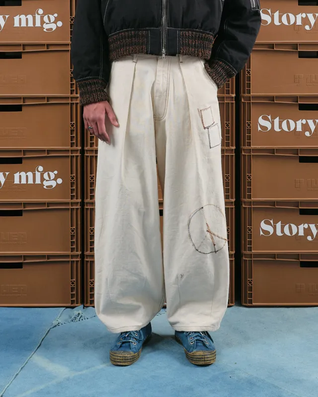 Lush Pants - Ecru Zig Zag made by Story Mfg.