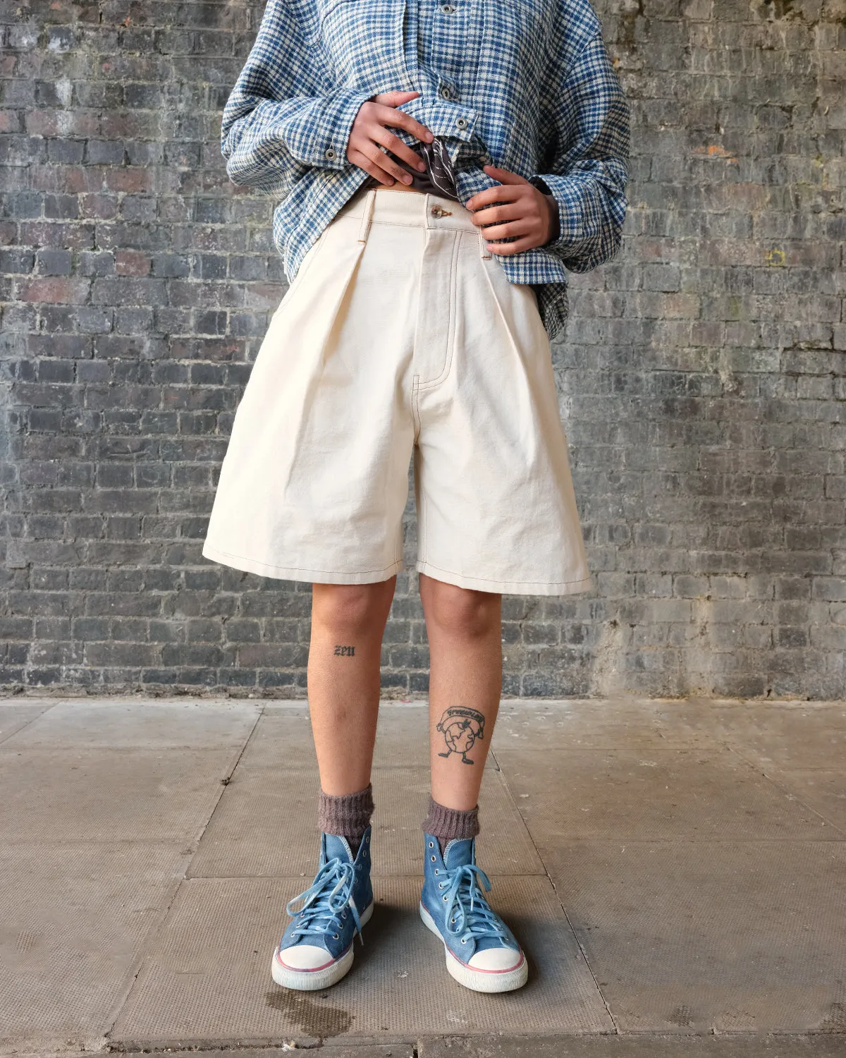 Lush Carpenter Shorts - Ecru sold by Story Mfg. product image thumbnail 2