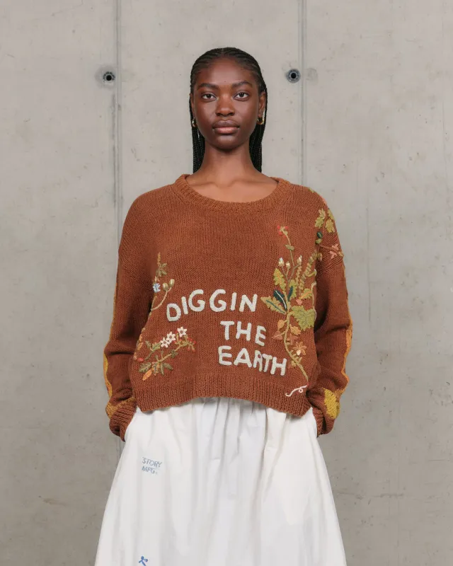Bulb Knit Jumper - Brown Diggin' The Earth made by Story Mfg.