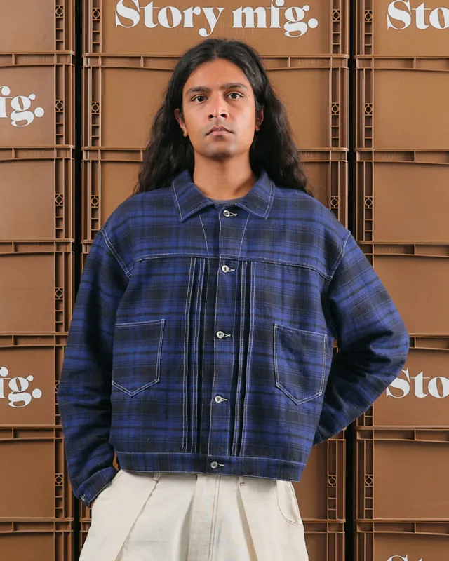 Sundae Jacket - Solar Check Handloom made by Story Mfg.