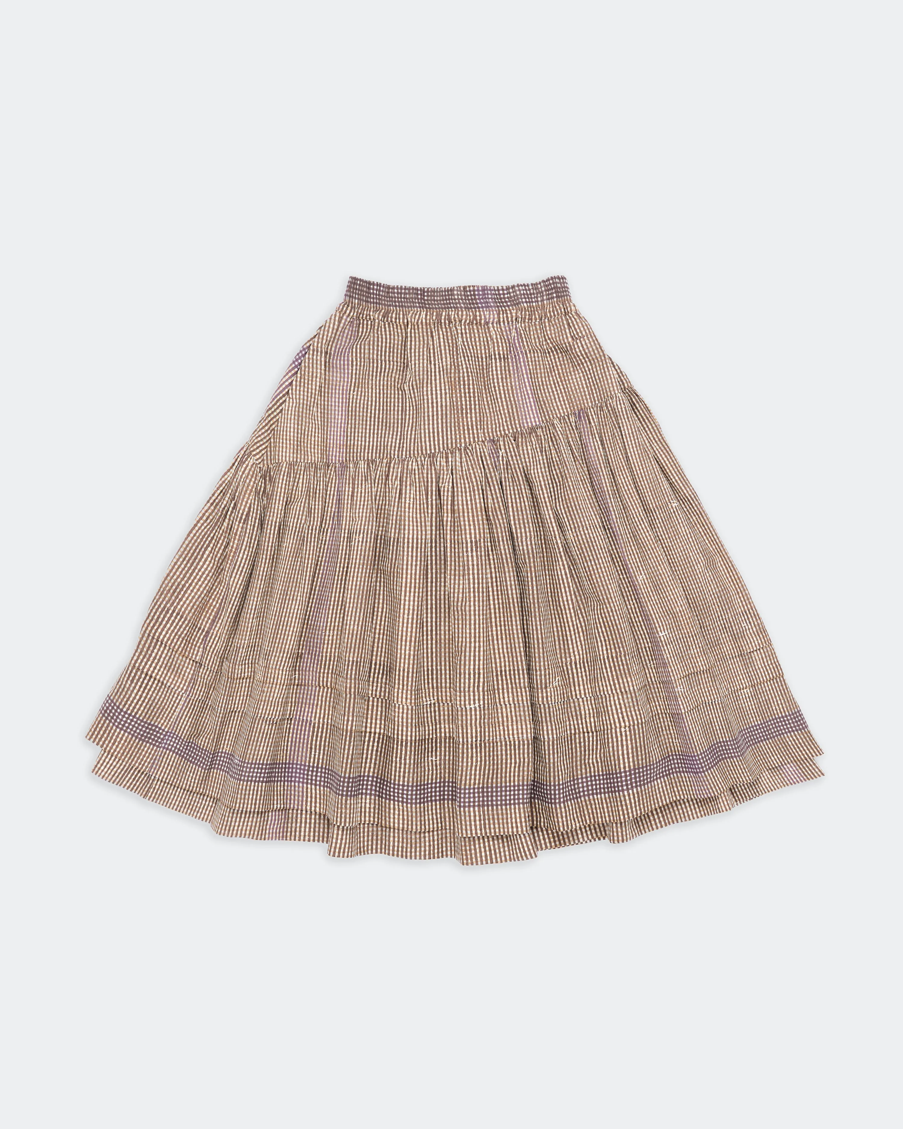 Juniper Skirt - Crispy Bark Gingham sold by Story Mfg. product image thumbnail 3