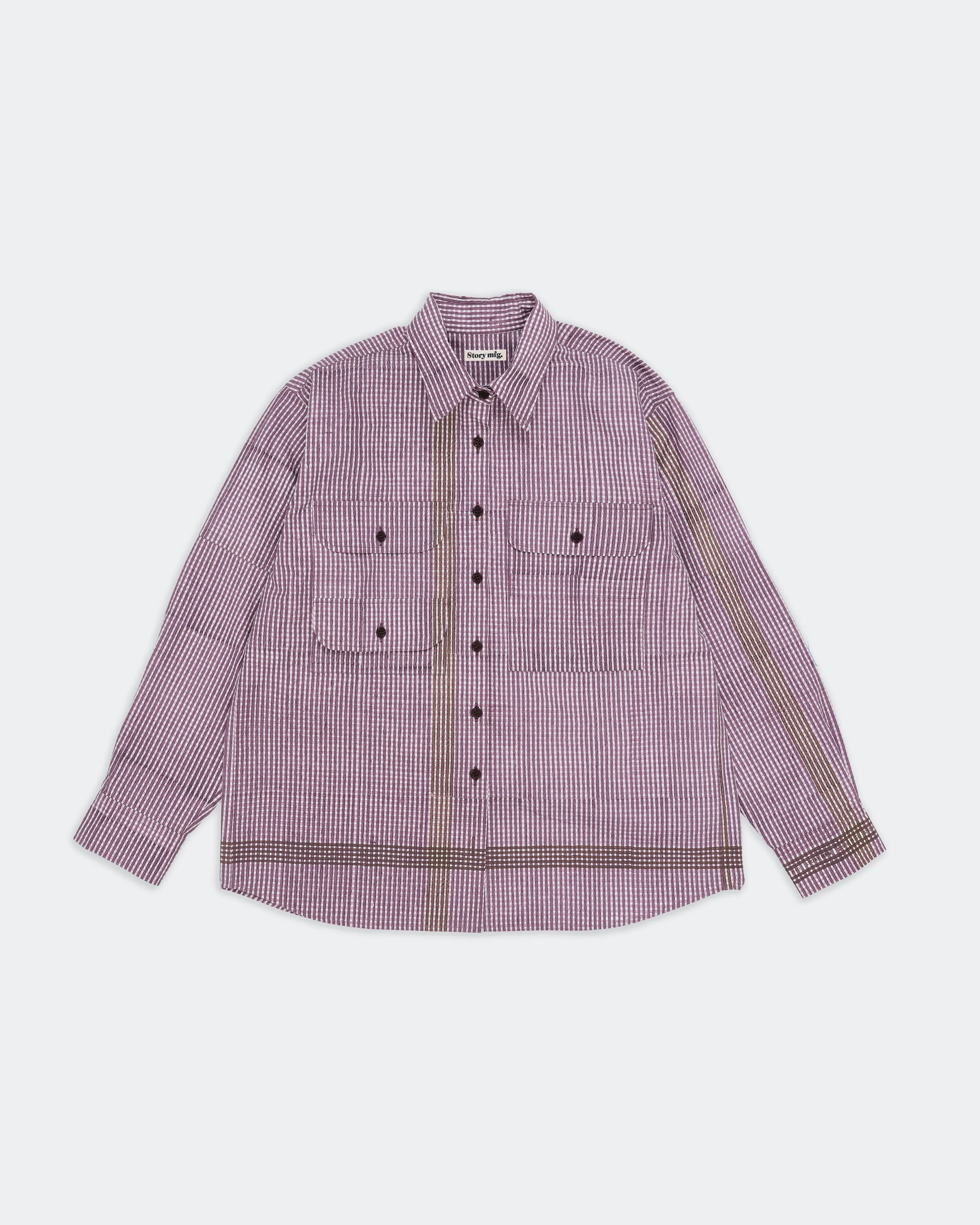 Harvest Shirt - Crispy Purple Gingham sold by Story Mfg. product image thumbnail 2