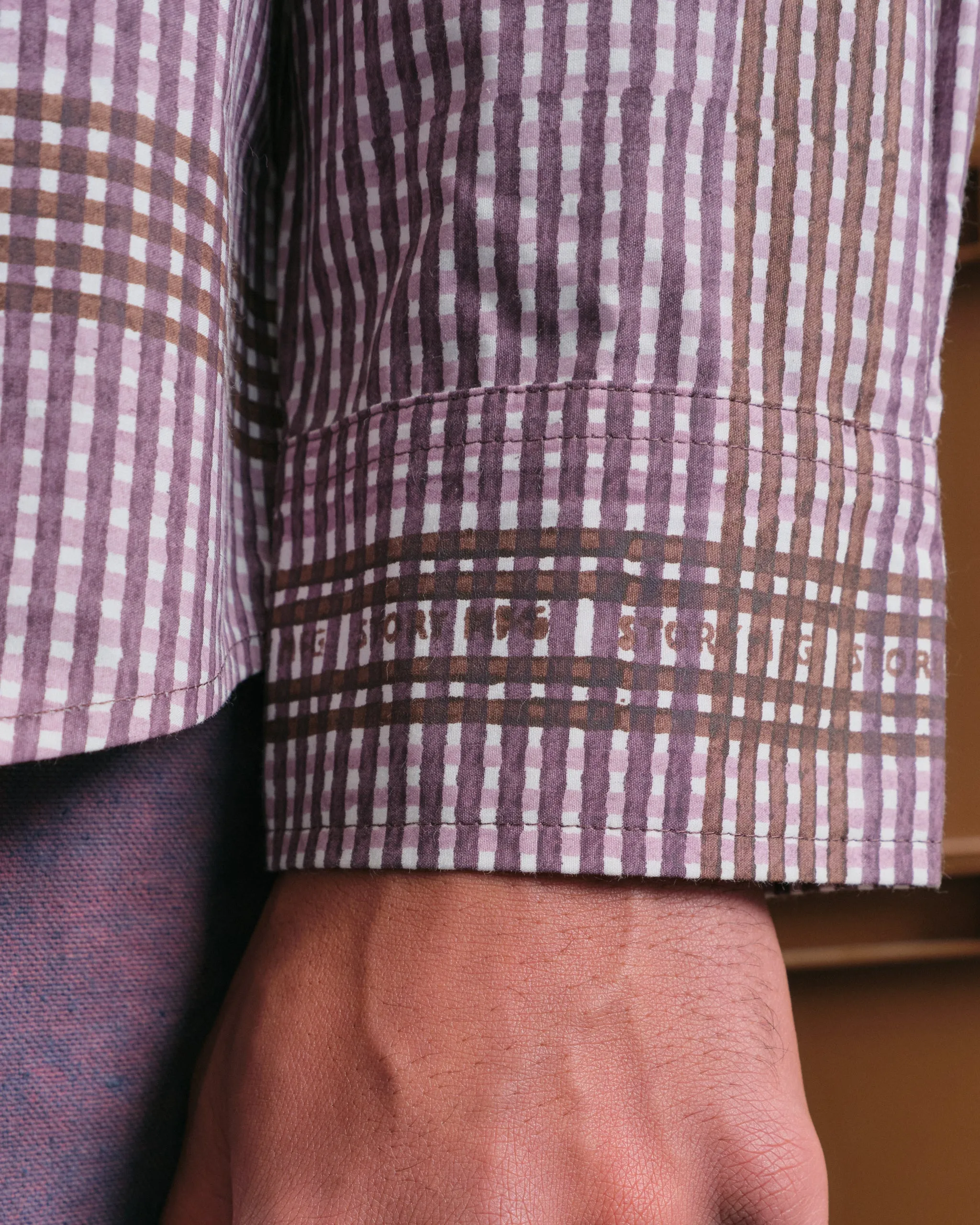 Harvest Shirt - Crispy Purple Gingham sold by Story Mfg. product image thumbnail 4