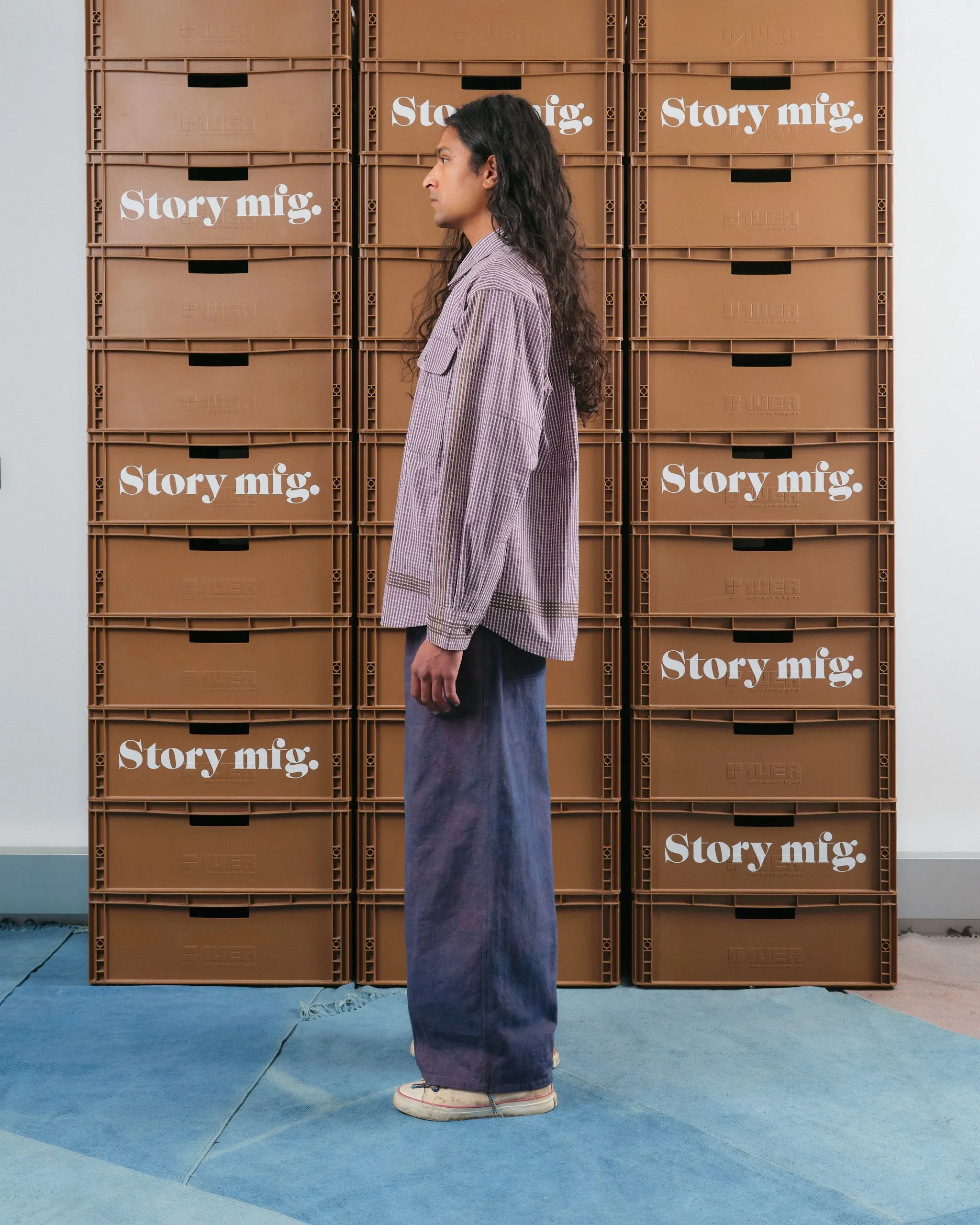 Harvest Shirt - Crispy Purple Gingham sold by Story Mfg. product image thumbnail 5