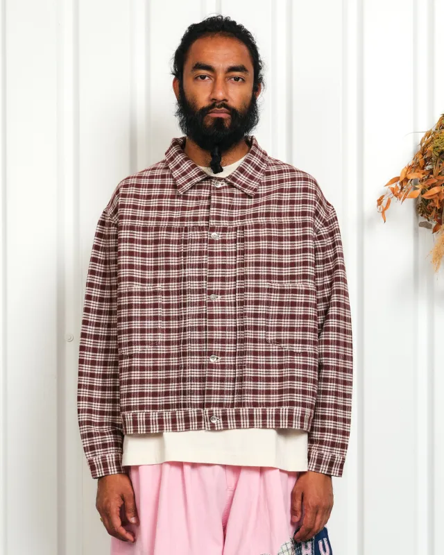 Sundae Jacket - Wood Check Handloom made by Story Mfg.