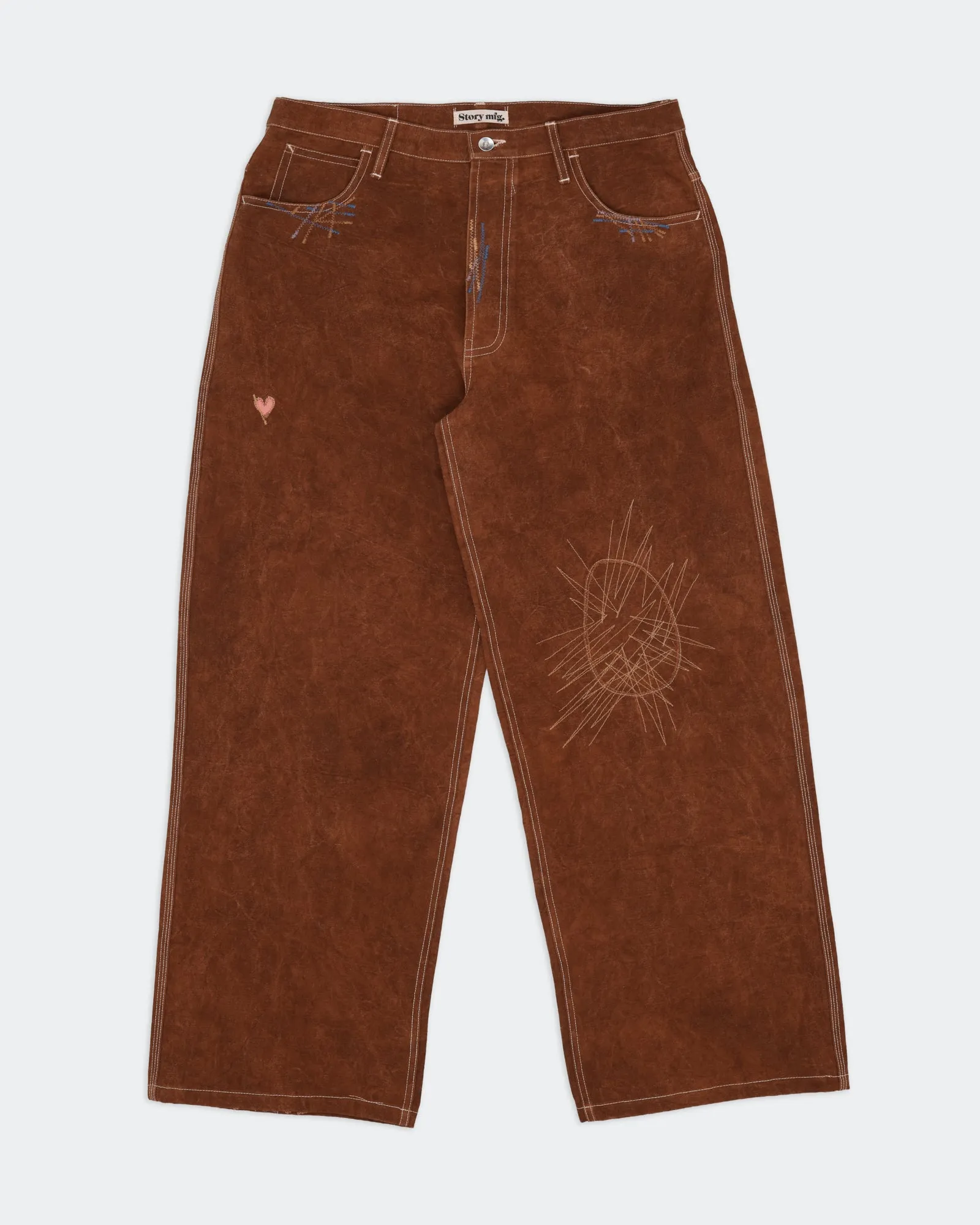 Poetry Pants - Brown Heart Repair sold by Story Mfg. product image thumbnail 3