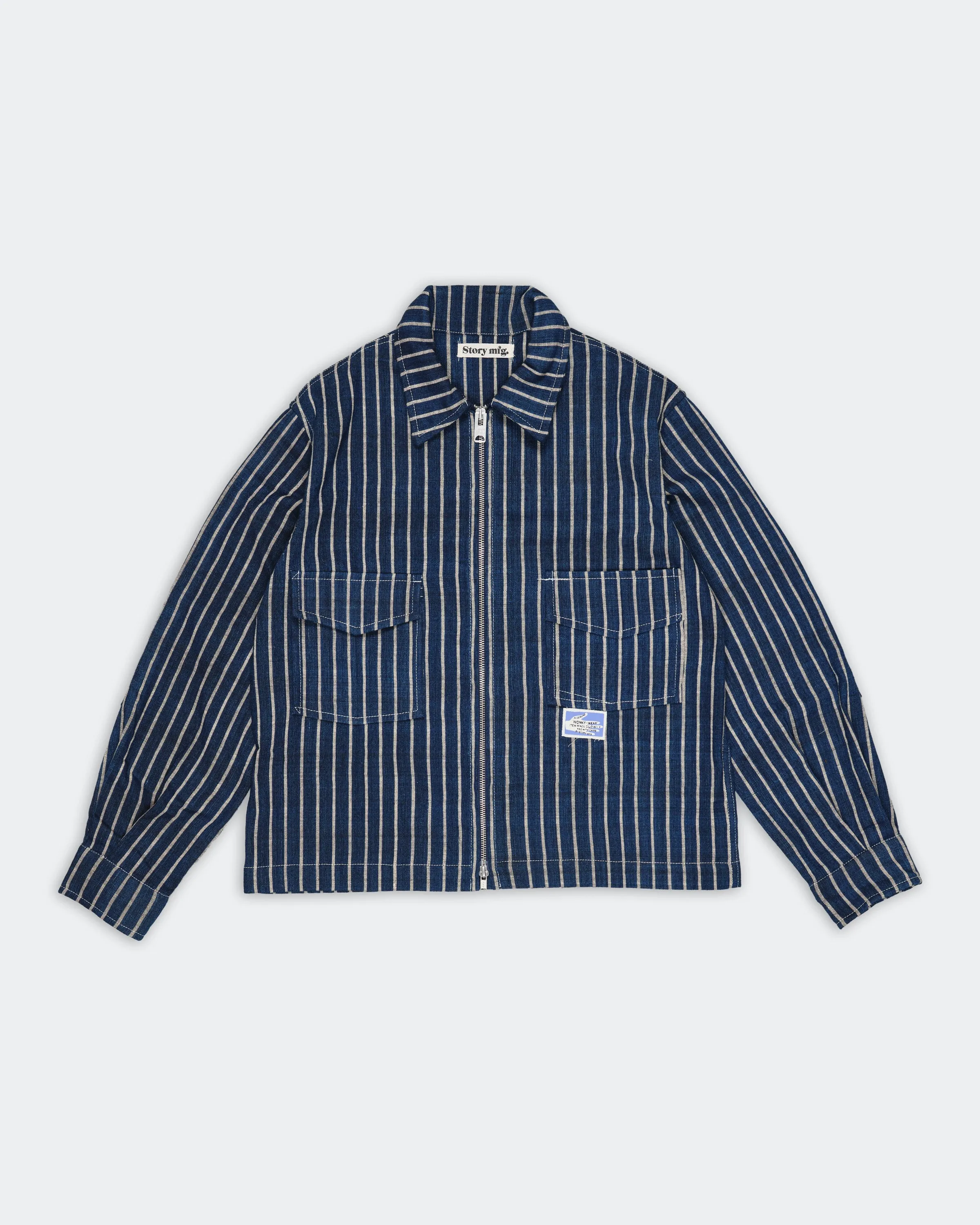 555 Jacket - Indigo Railroad Stripe sold by Story Mfg. product image thumbnail 3