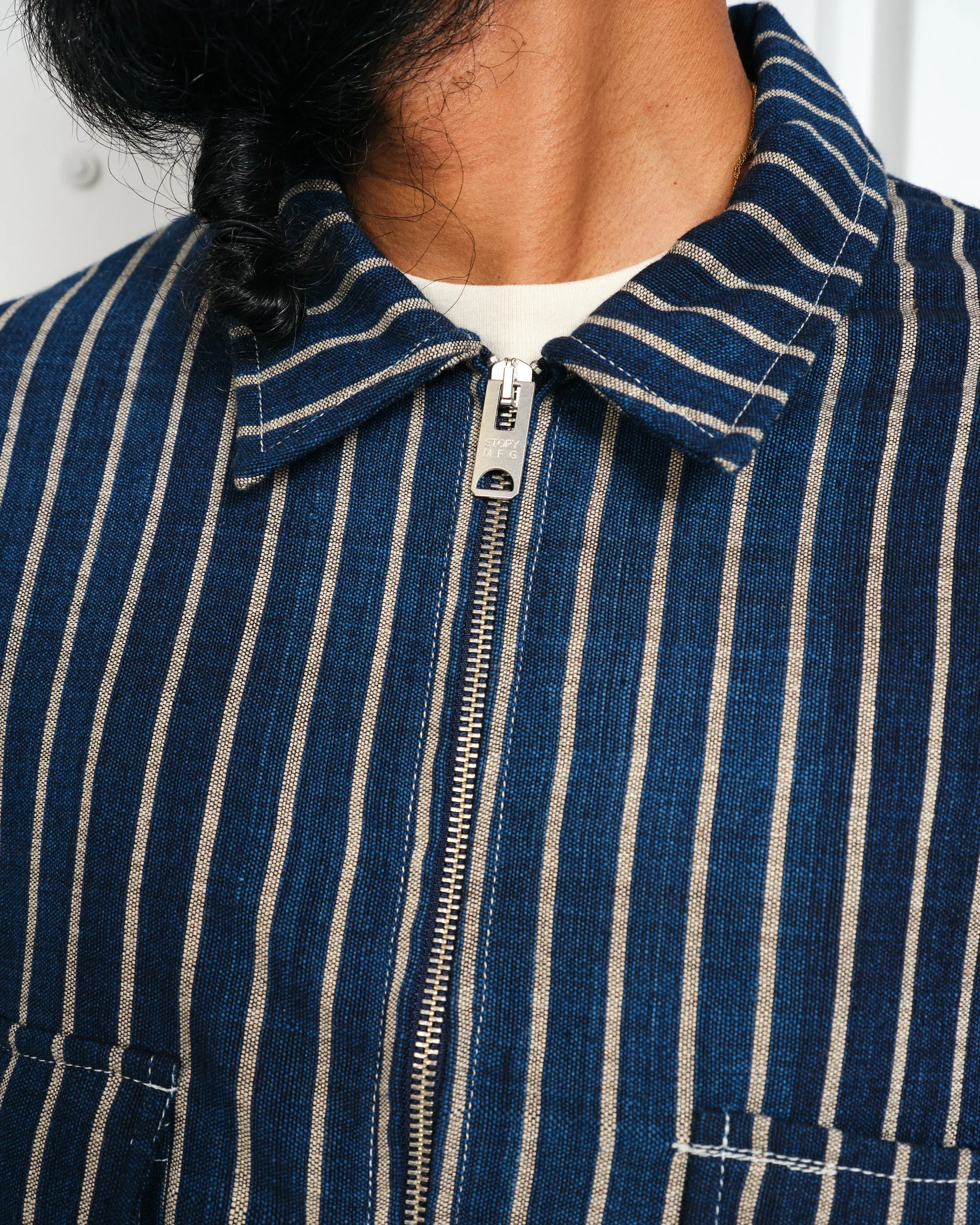 555 Jacket - Indigo Railroad Stripe sold by Story Mfg. product image thumbnail 5