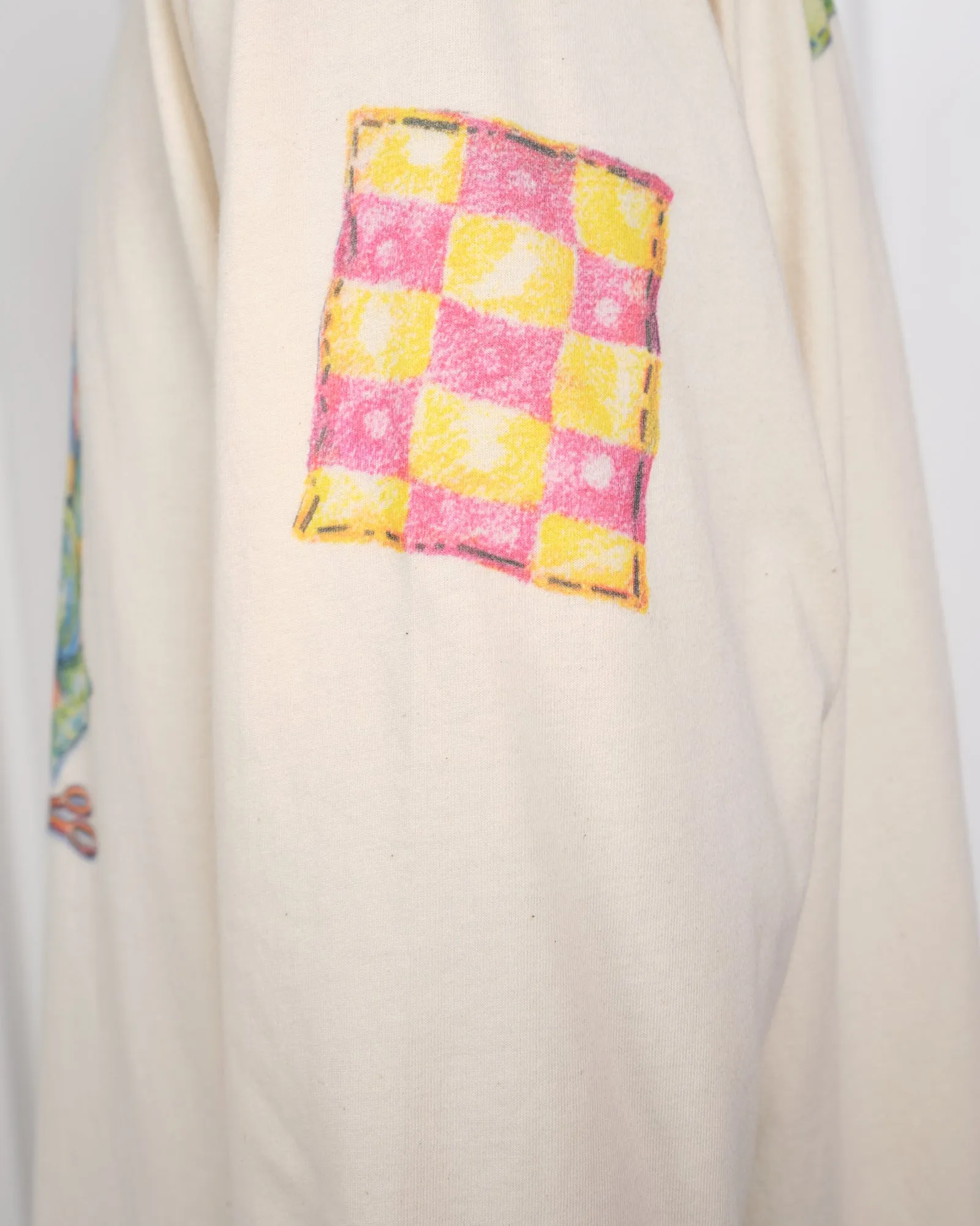 Grateful Tee LS - Ecru Patchwork Bear sold by Story Mfg. product image thumbnail 5