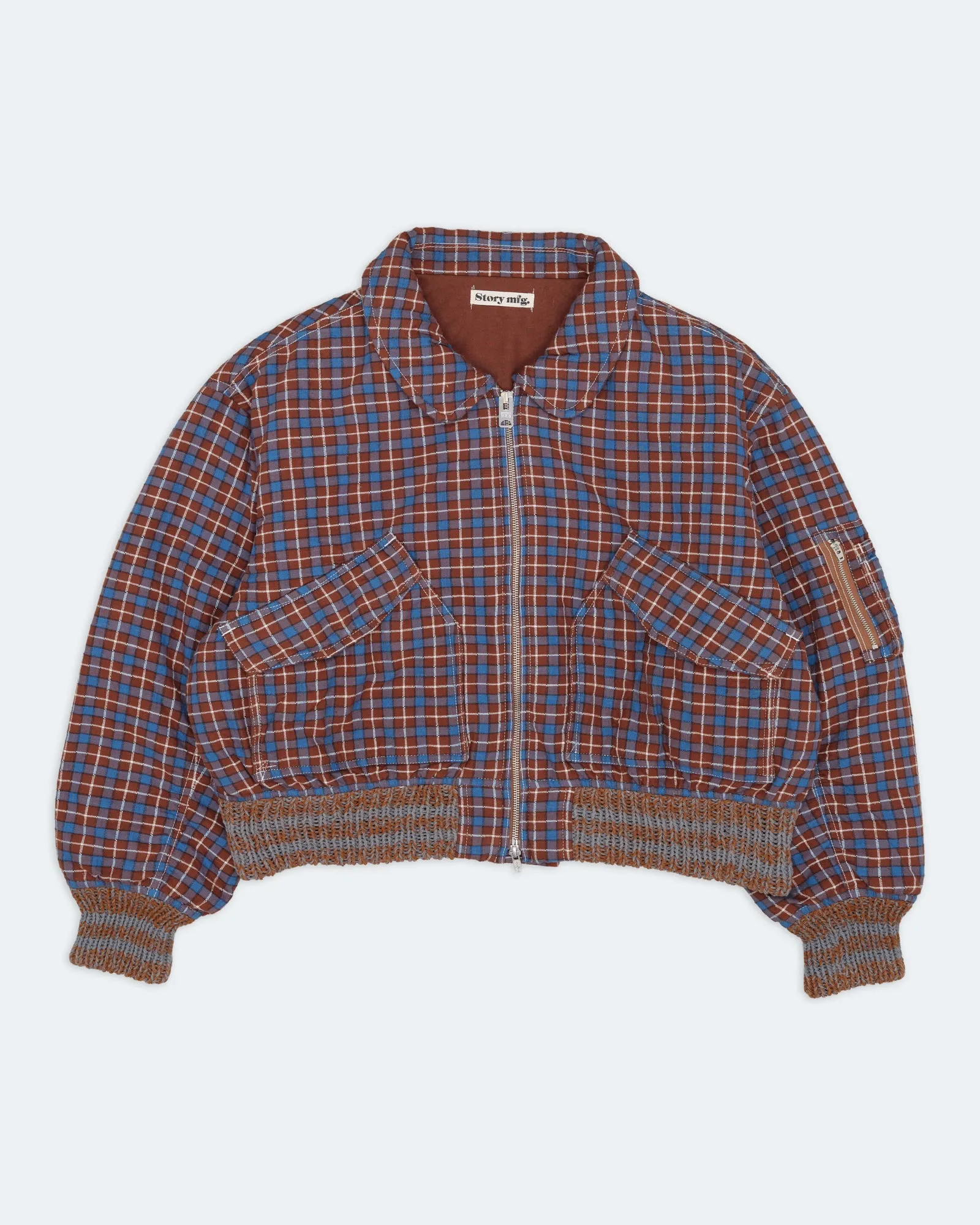 Grain Bomber Jacket - Sandstone Handloom sold by Story Mfg. product image thumbnail 3