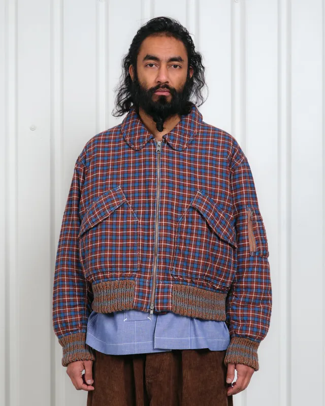 Grain Bomber Jacket - Sandstone Handloom made by Story Mfg.