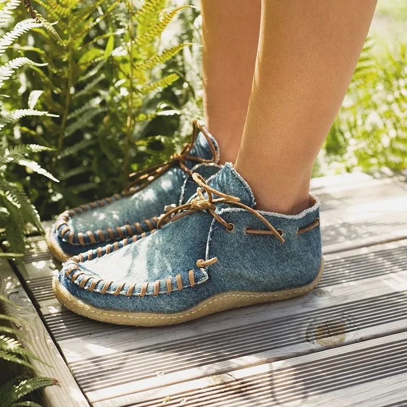 Nawayos – Denim Opanka shoes sold by Punto Pigro