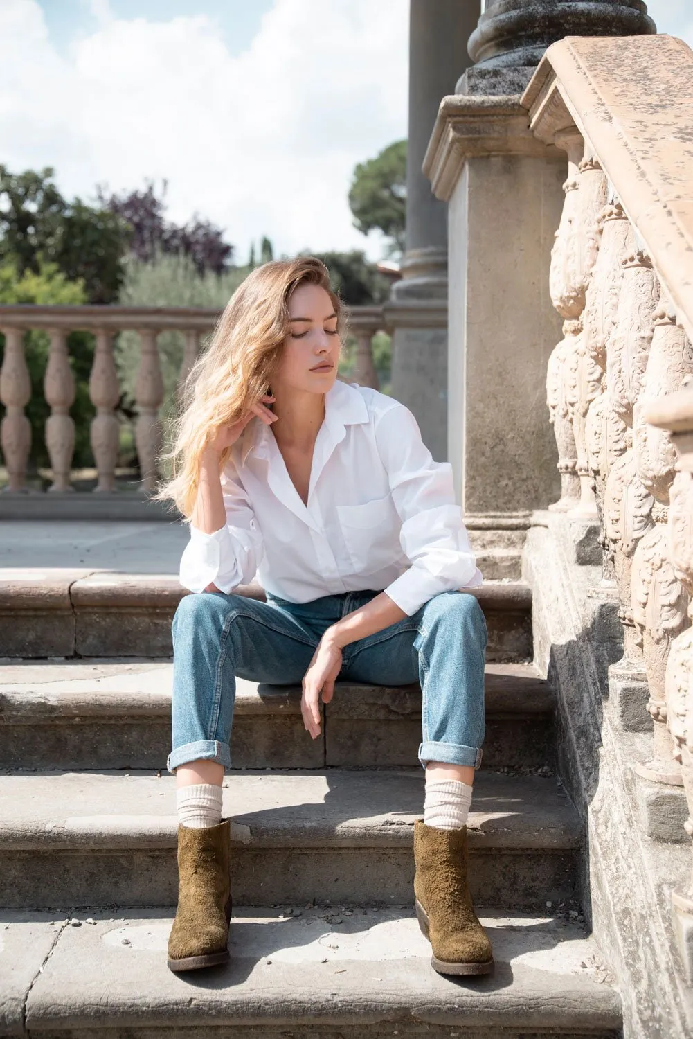 TEXAS 03 ROUGH SUEDE BOOTS – Moss sold by Punto Pigro product image thumbnail 3