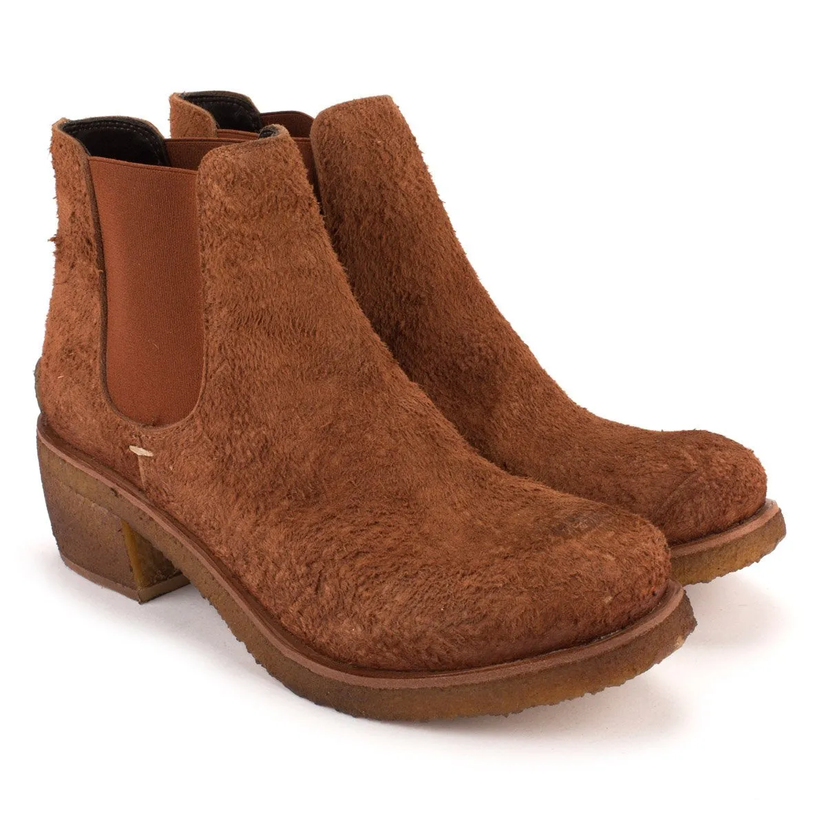 TEXAS02 ROUGH SUEDE CHELSEA BOOTS– Tan sold by Punto Pigro product image thumbnail 4