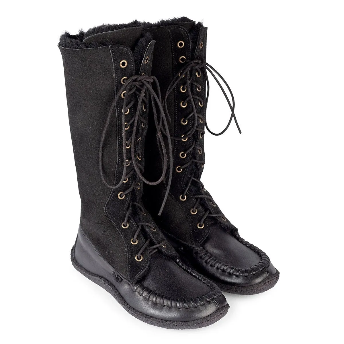 Eschimese Black– Laced high boots sold by Punto Pigro product image thumbnail 2