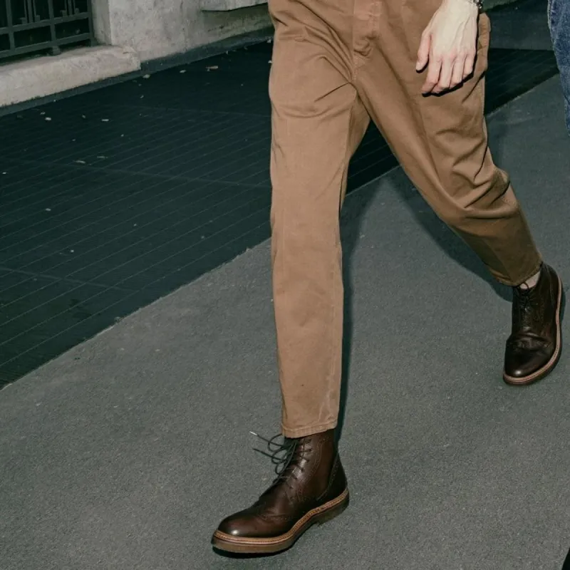 SCHOTT ANKLE BOOTS – Brown sold by Punto Pigro