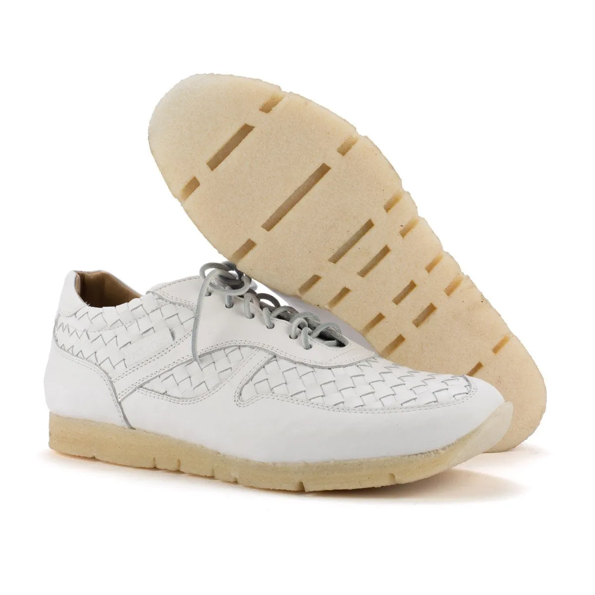 WOVEN SNEAKERS – White sold by Punto Pigro product image thumbnail 3